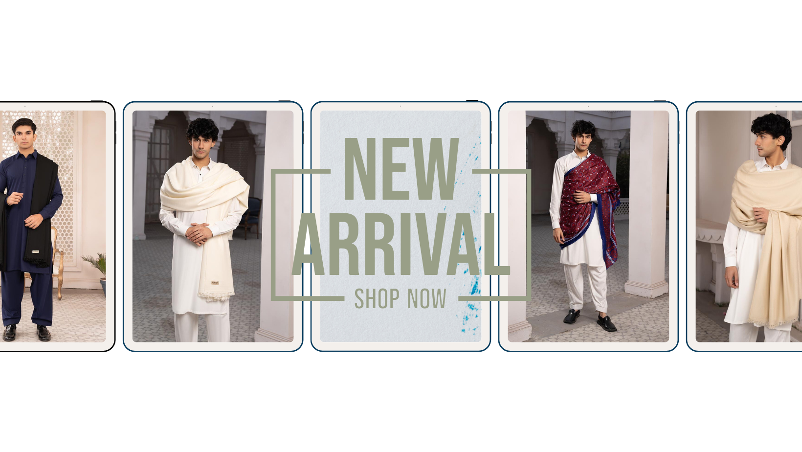 1 Piece - Wool Shawls for Men