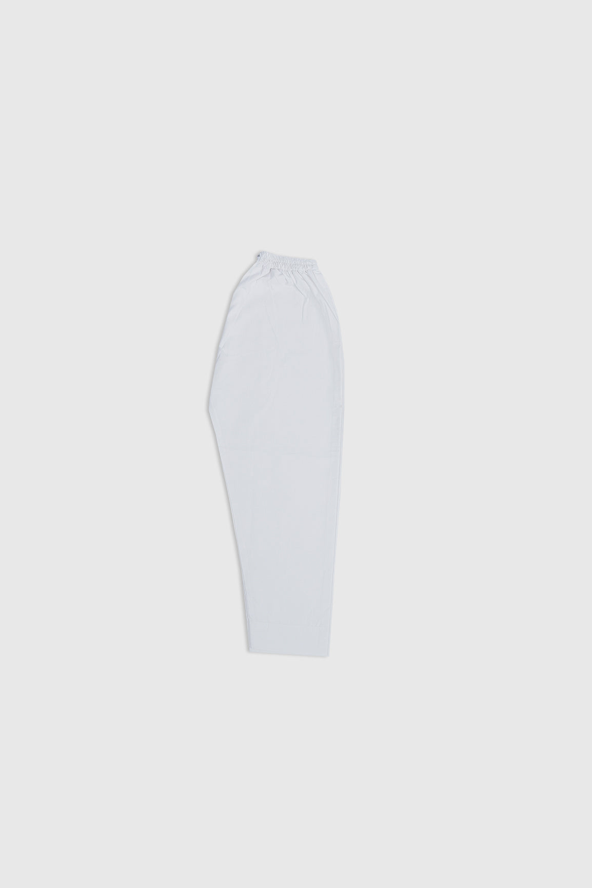 White pants on a light gray background