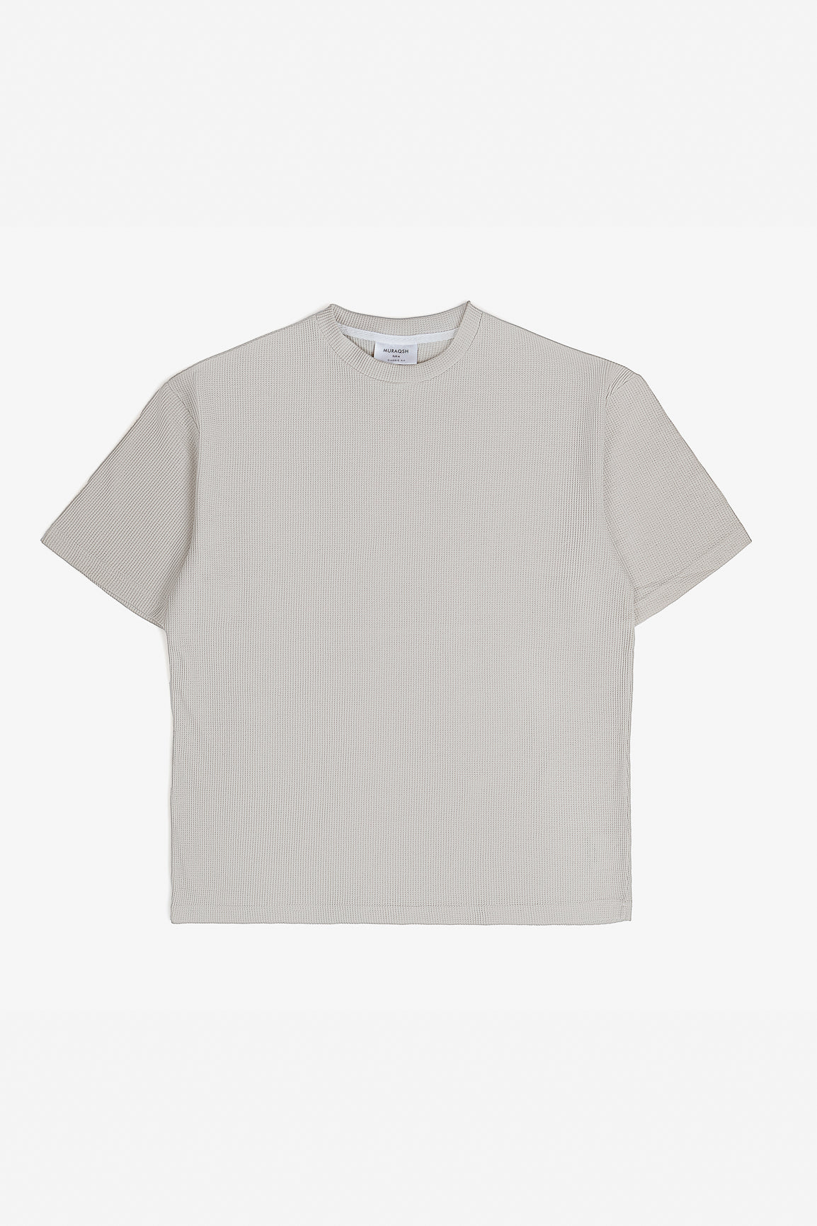 Ash White Waffle Oversized T-Shirt - Men