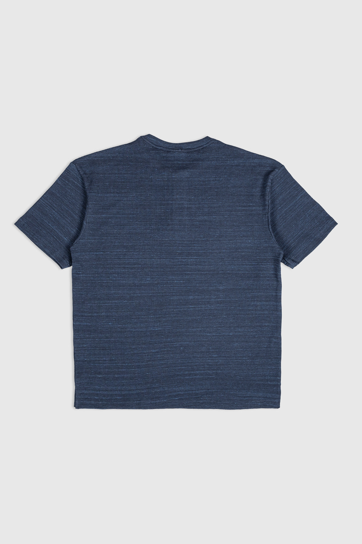 Spotted Navy Waffle Oversized Henley - Men