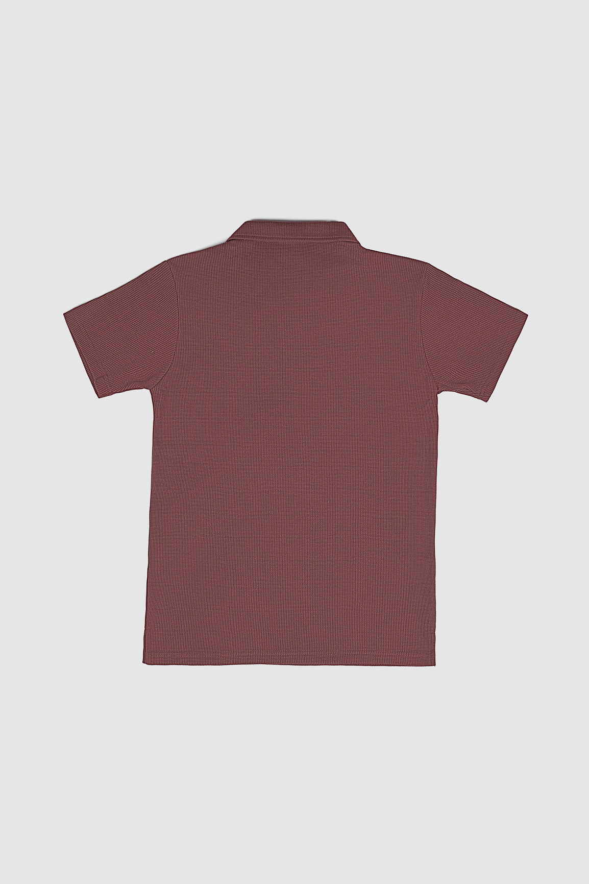 Dark Amber Waffle Revere Polo - Men