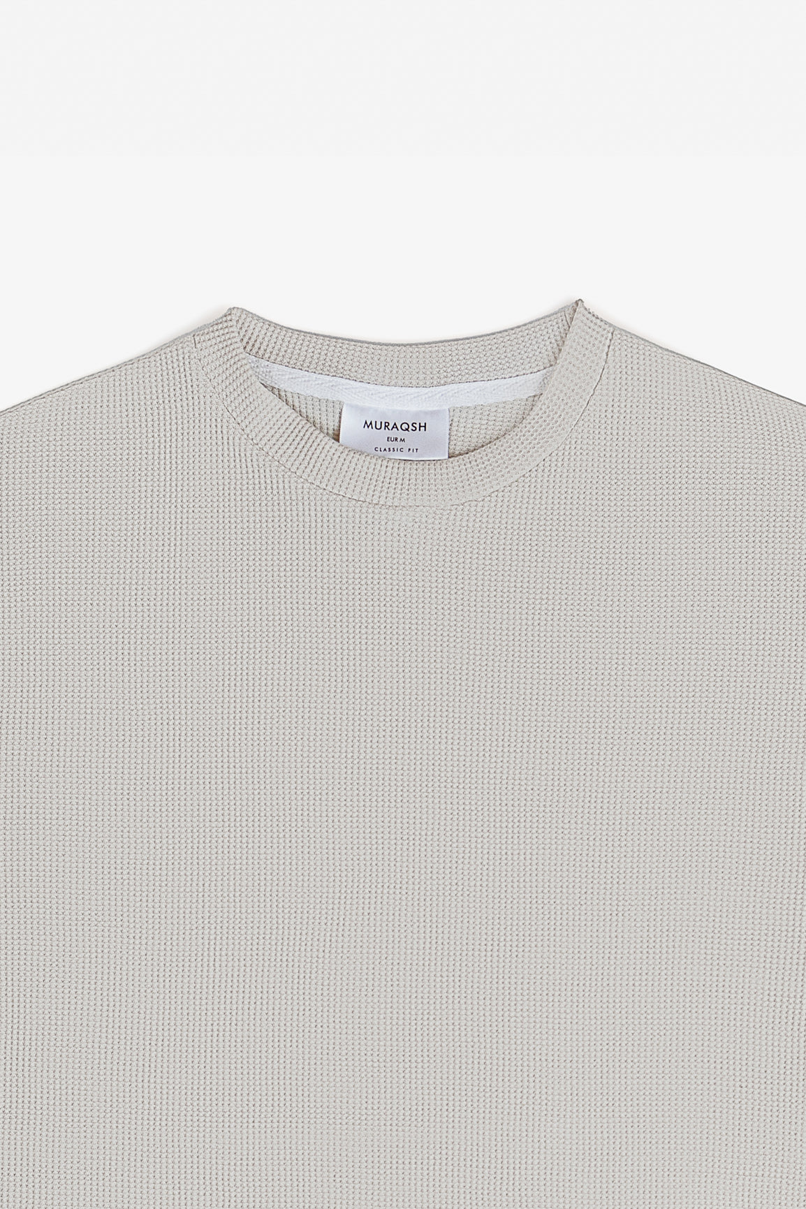 Ash White Waffle Oversized T-Shirt - Men