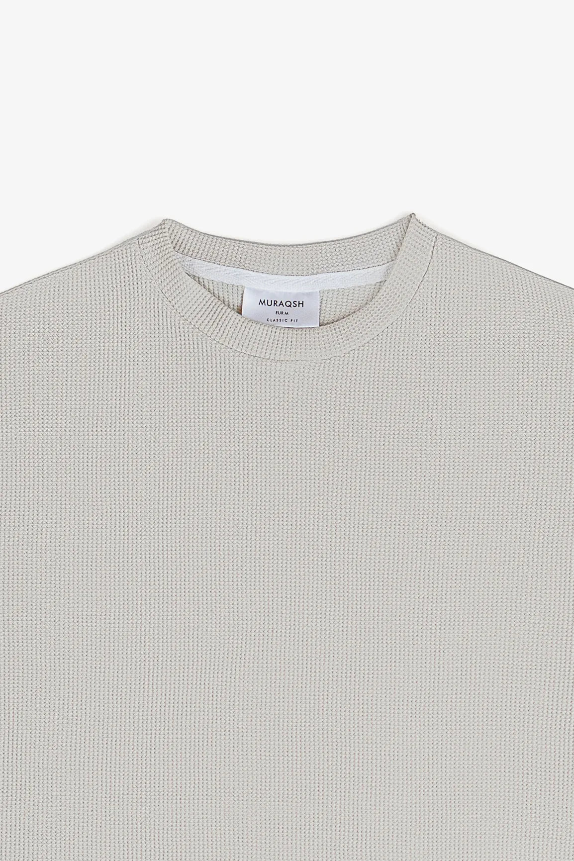 Ash White Waffle Oversized T-Shirt - Men - Muraqsh -- Men Western