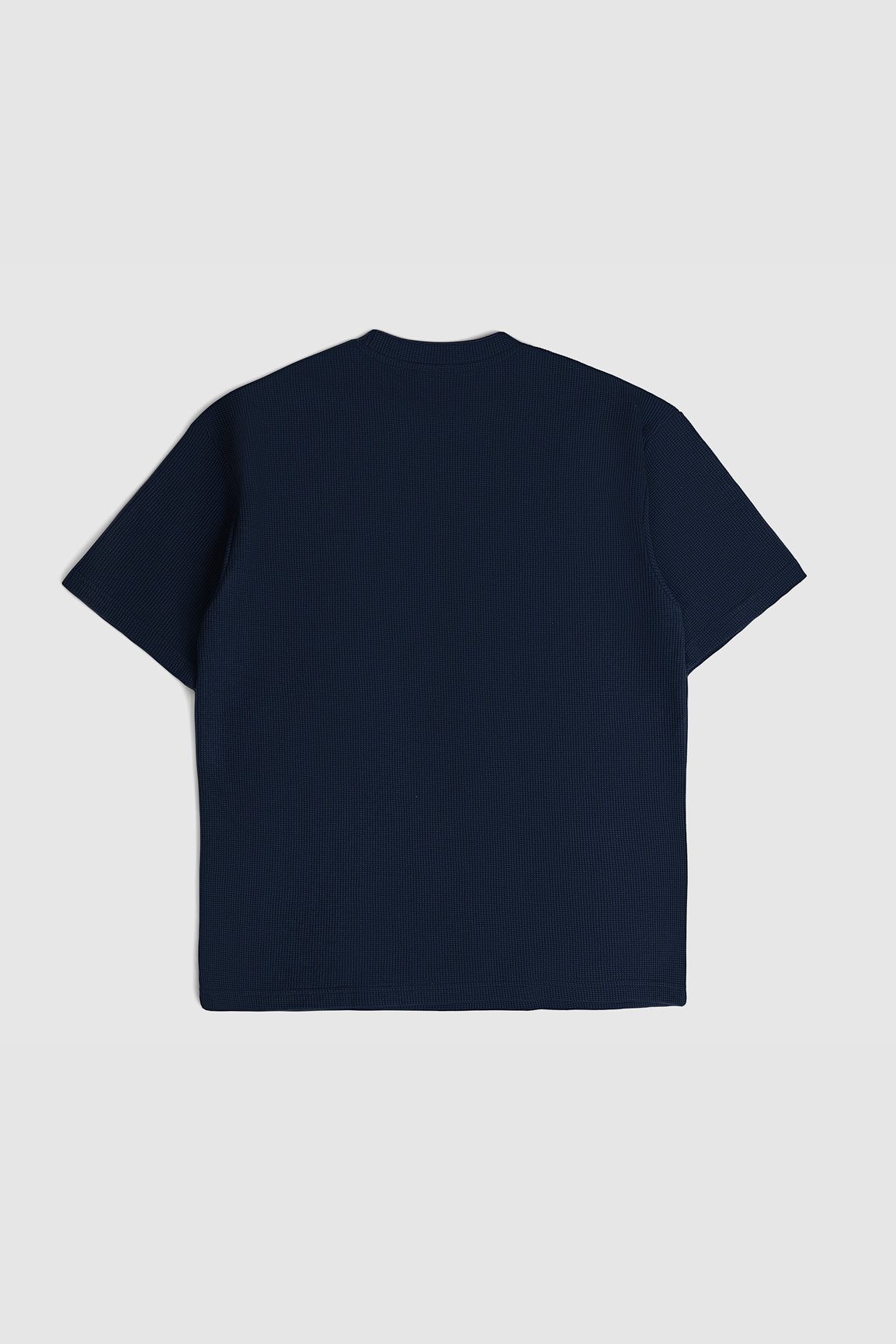 Navy Blue Waffle Oversized T-Shirt - Men