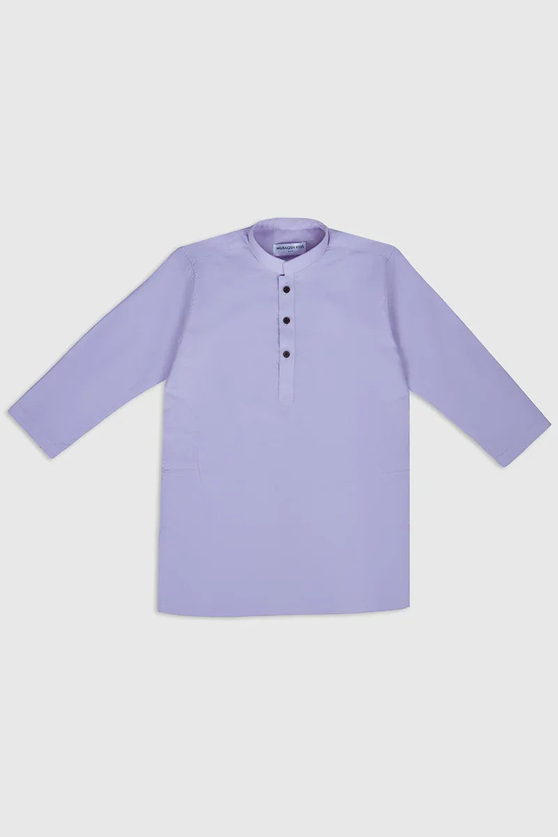 Lilac Blended Kurta Trouser - Kids - Muraqsh -- Kidswear