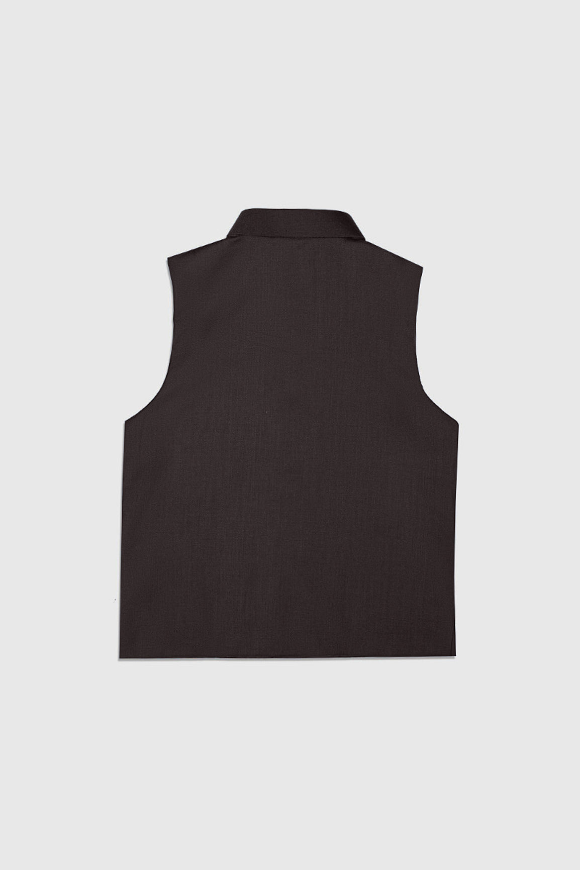 Deep Olive Suiting Waistcoat - Straight Cut Buttoned - Kids