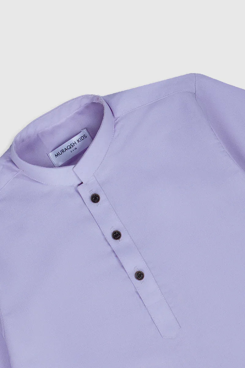 Lilac Blended Kurta Trouser - Kids - Muraqsh -- Kidswear