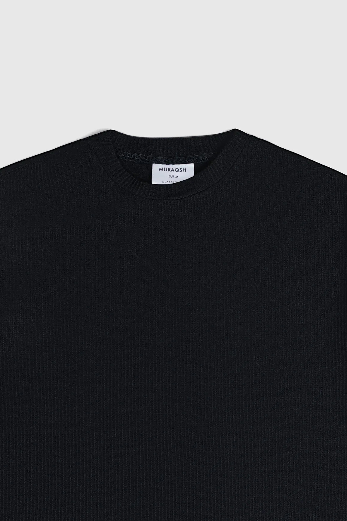 Black Drop Needle Oversized T-Shirt - Men - Muraqsh -- Men Western