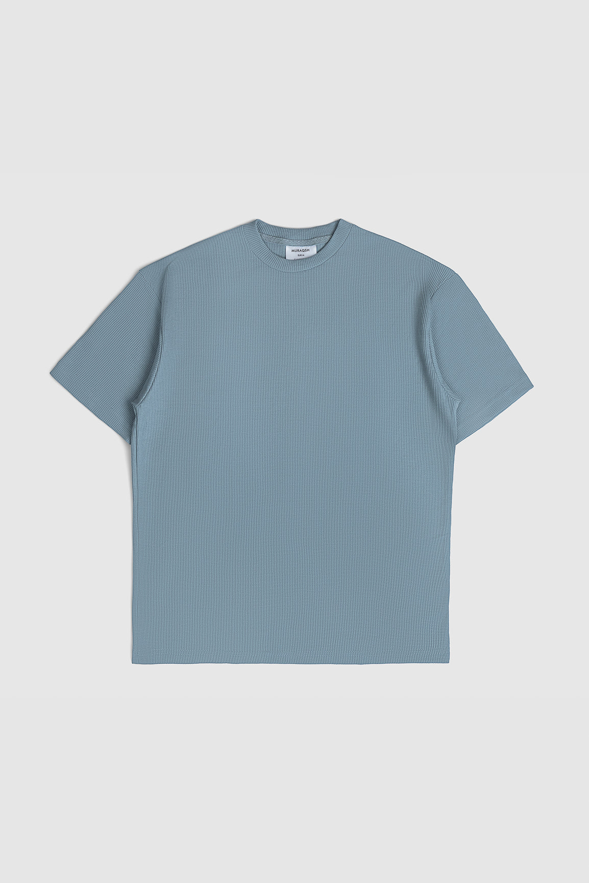 Sapphire Blue Waffle Oversized T-Shirt - Men