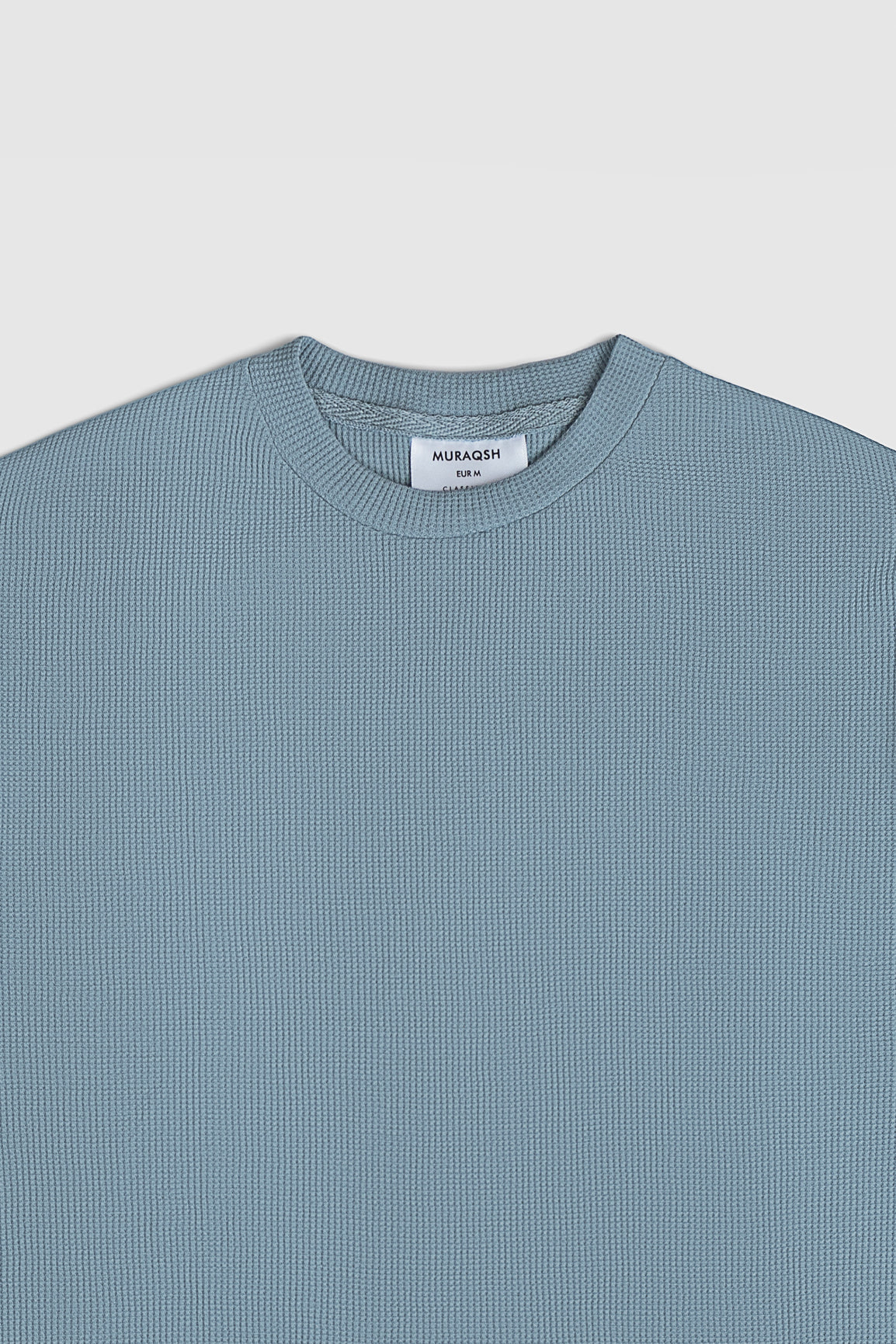 Sapphire Blue Waffle Oversized T-Shirt - Men