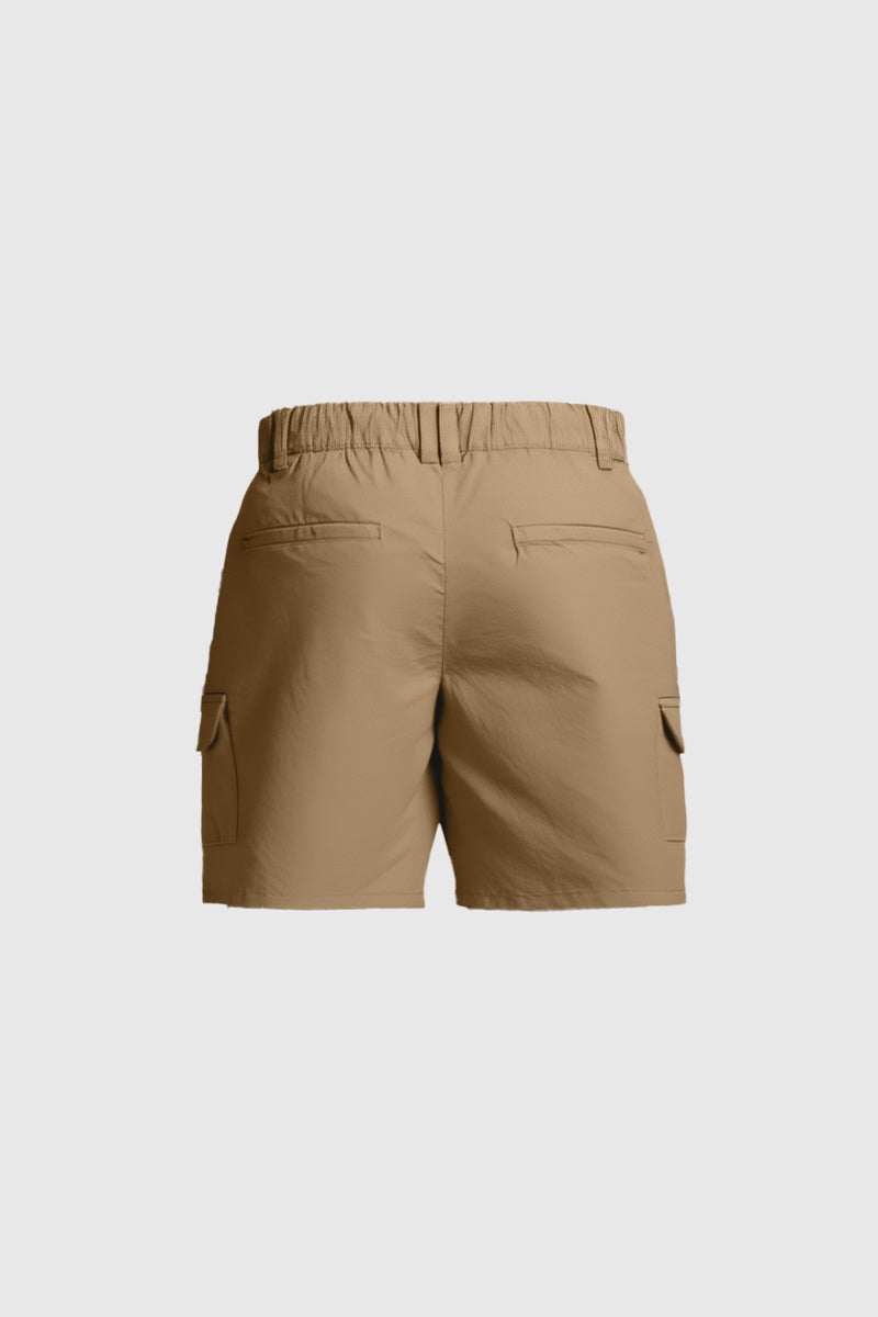 Camel Twill Cargo Shorts - Men