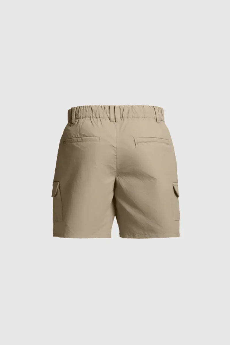Beige Twill Cargo Shorts - Men - Muraqsh -- Men Western