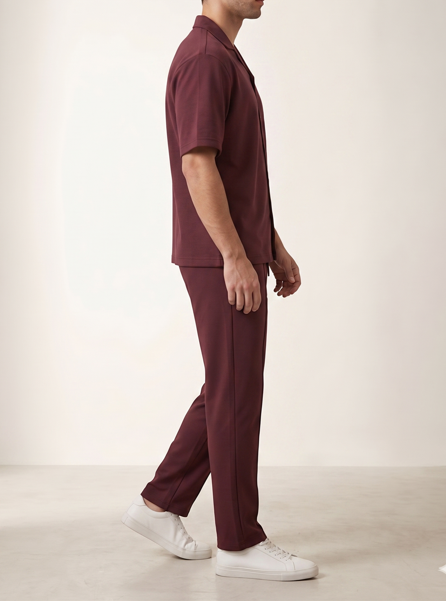 Dark Plum Jersey Coord Set - 2PC - Men
