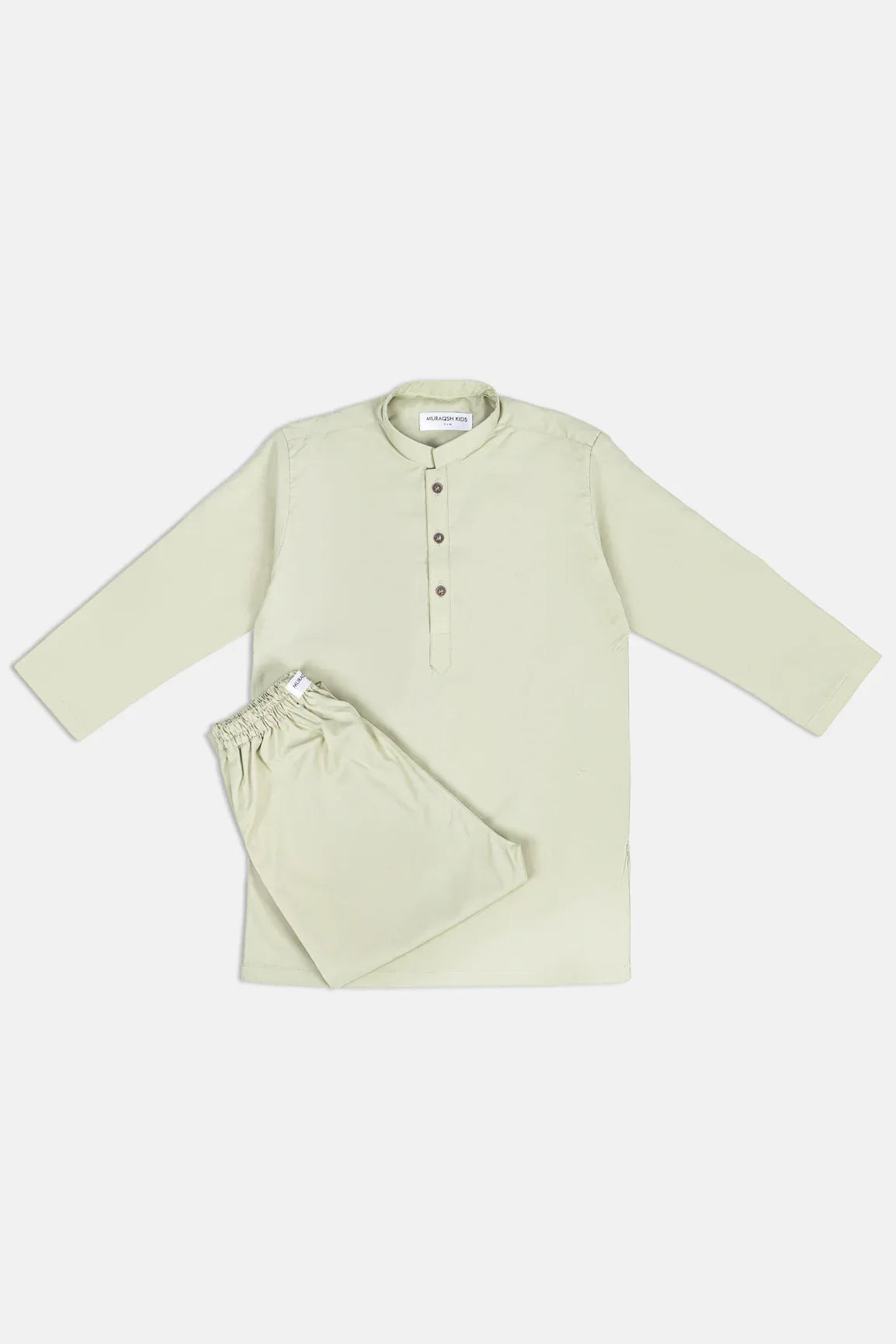 Mint Green Blended Kurta Trouser - Kids - Muraqsh -- Kidswear