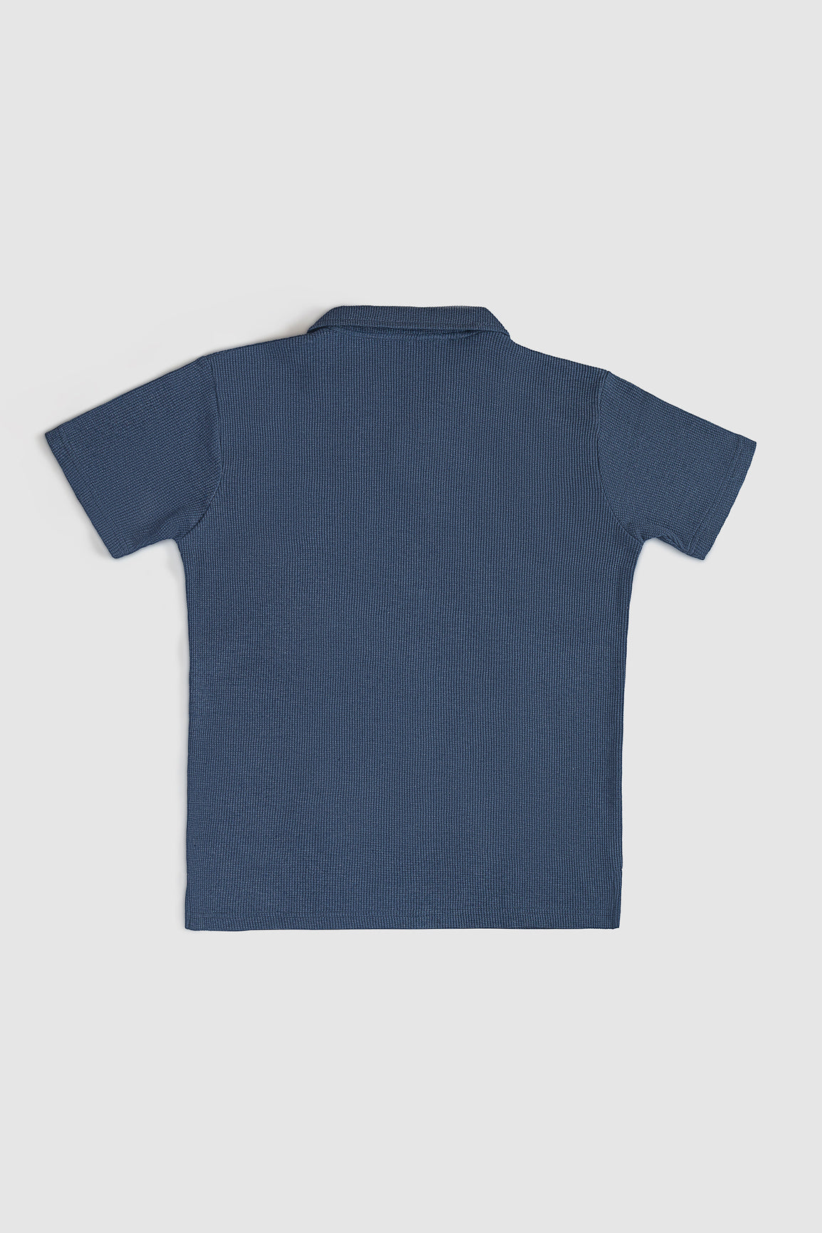 Midnight Blue Waffle Revere Polo - Men