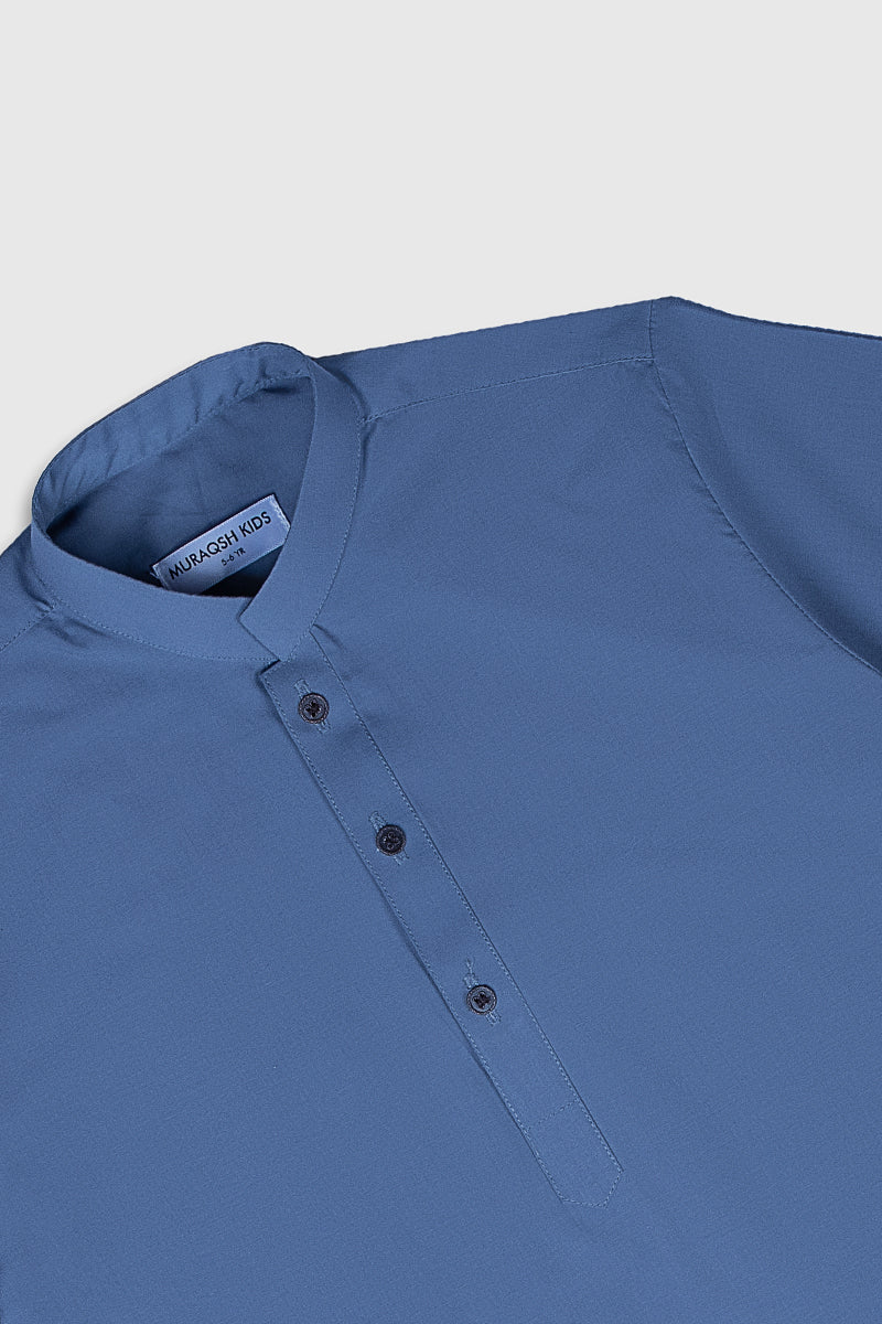Sapphire Blue Kurta Trouser - Kids