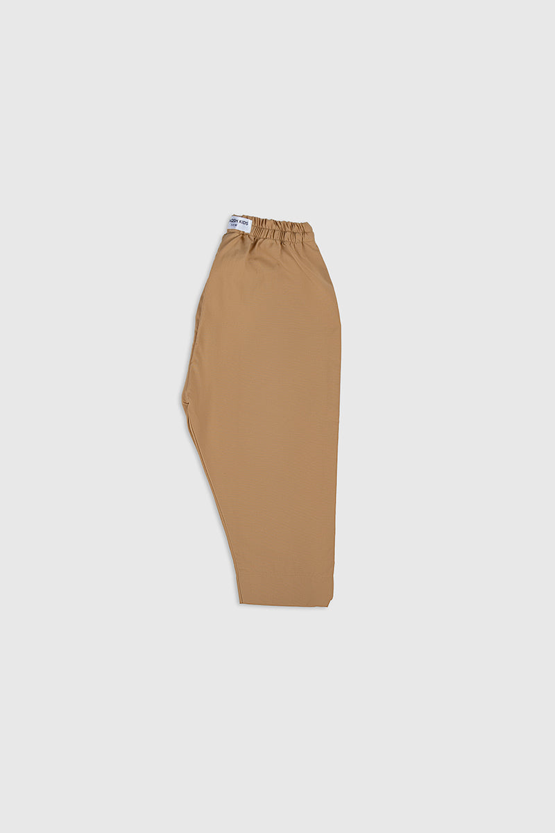 Camel Soft Cotton Kurta Trouser - Kids