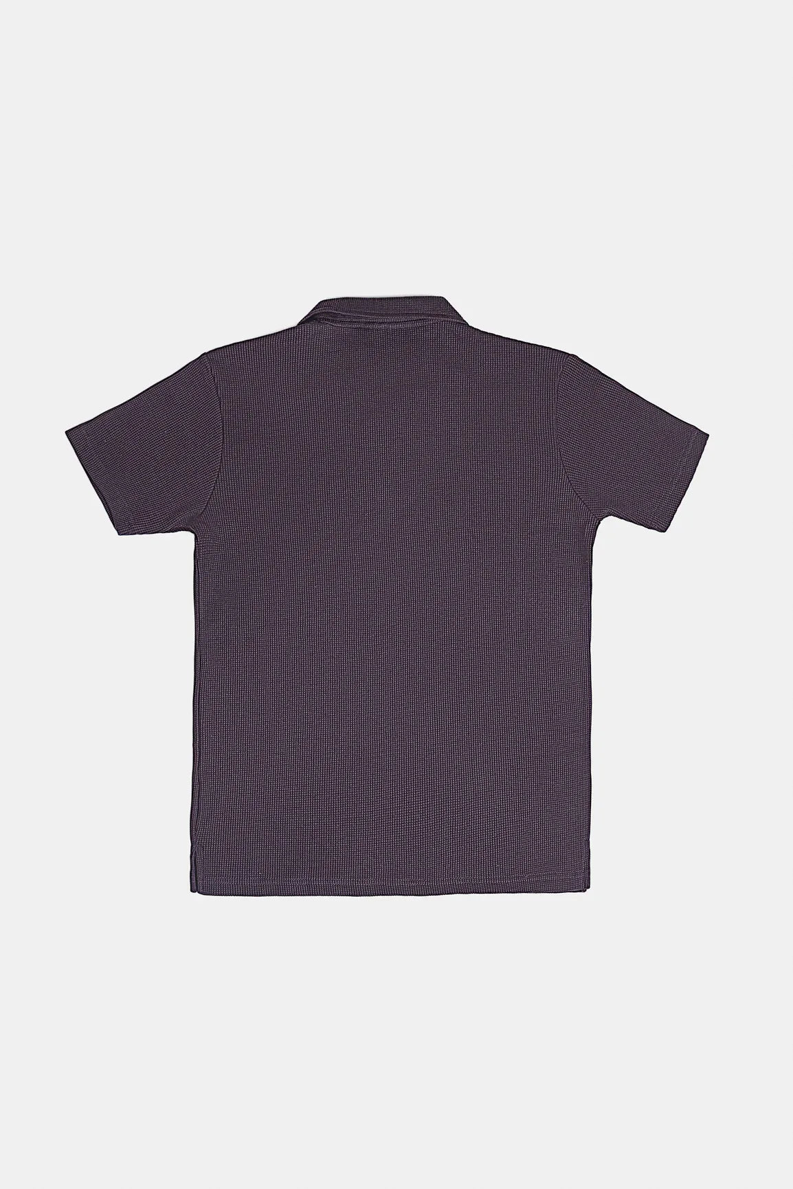 Dark Brown Waffle Revere Polo - Men - Muraqsh -- Men Western