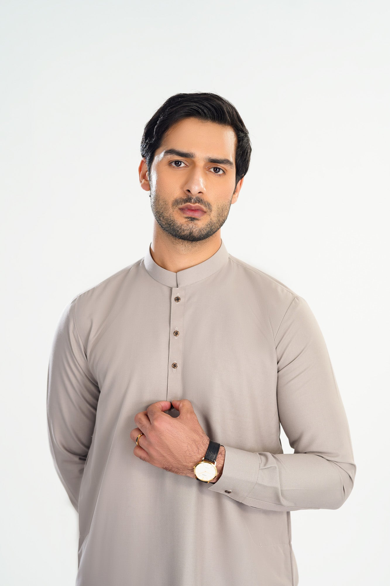 Dull Nude Blended Kameez Shalwar - Men