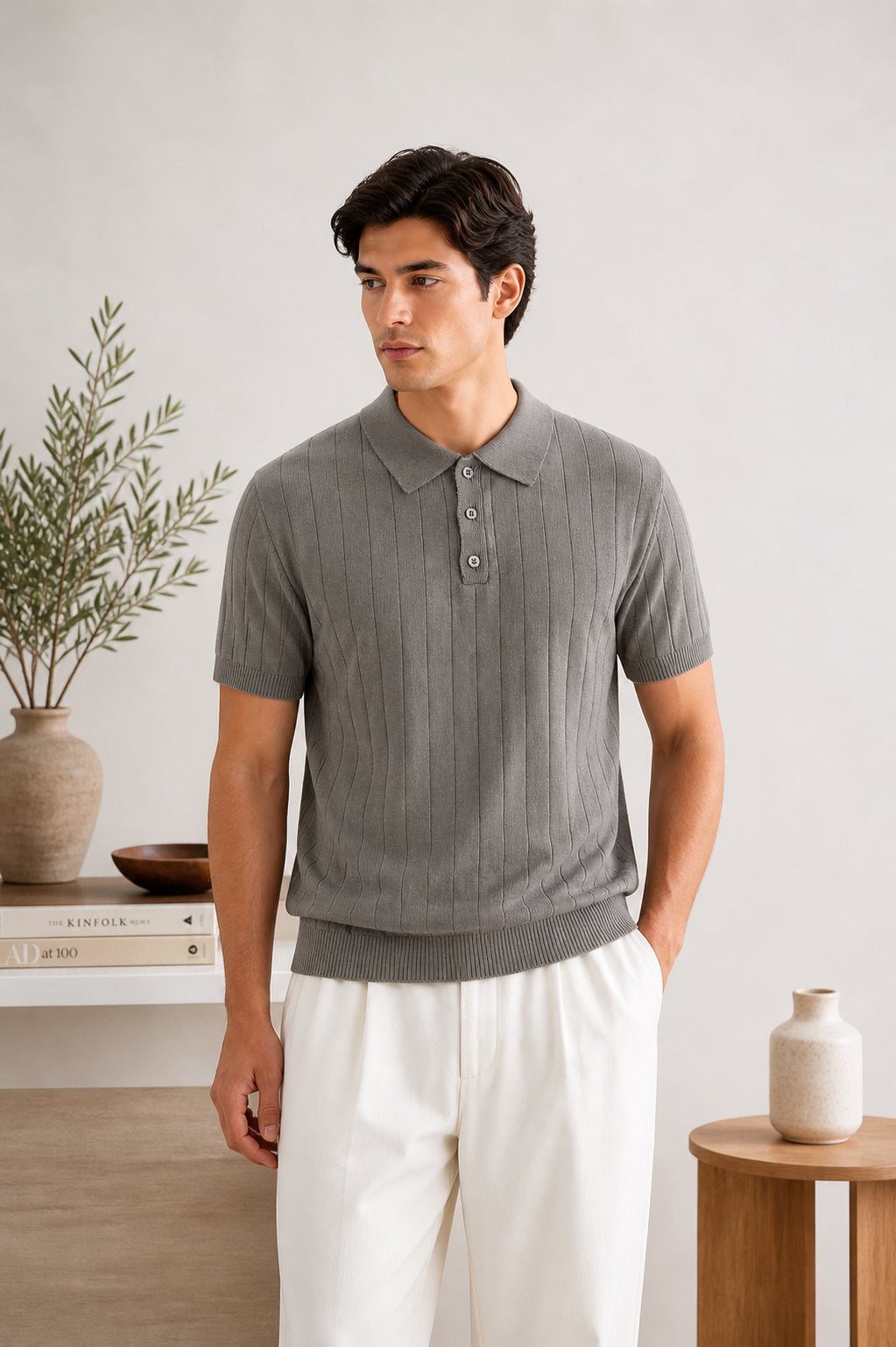 Ash Classic Rib Knit Polo