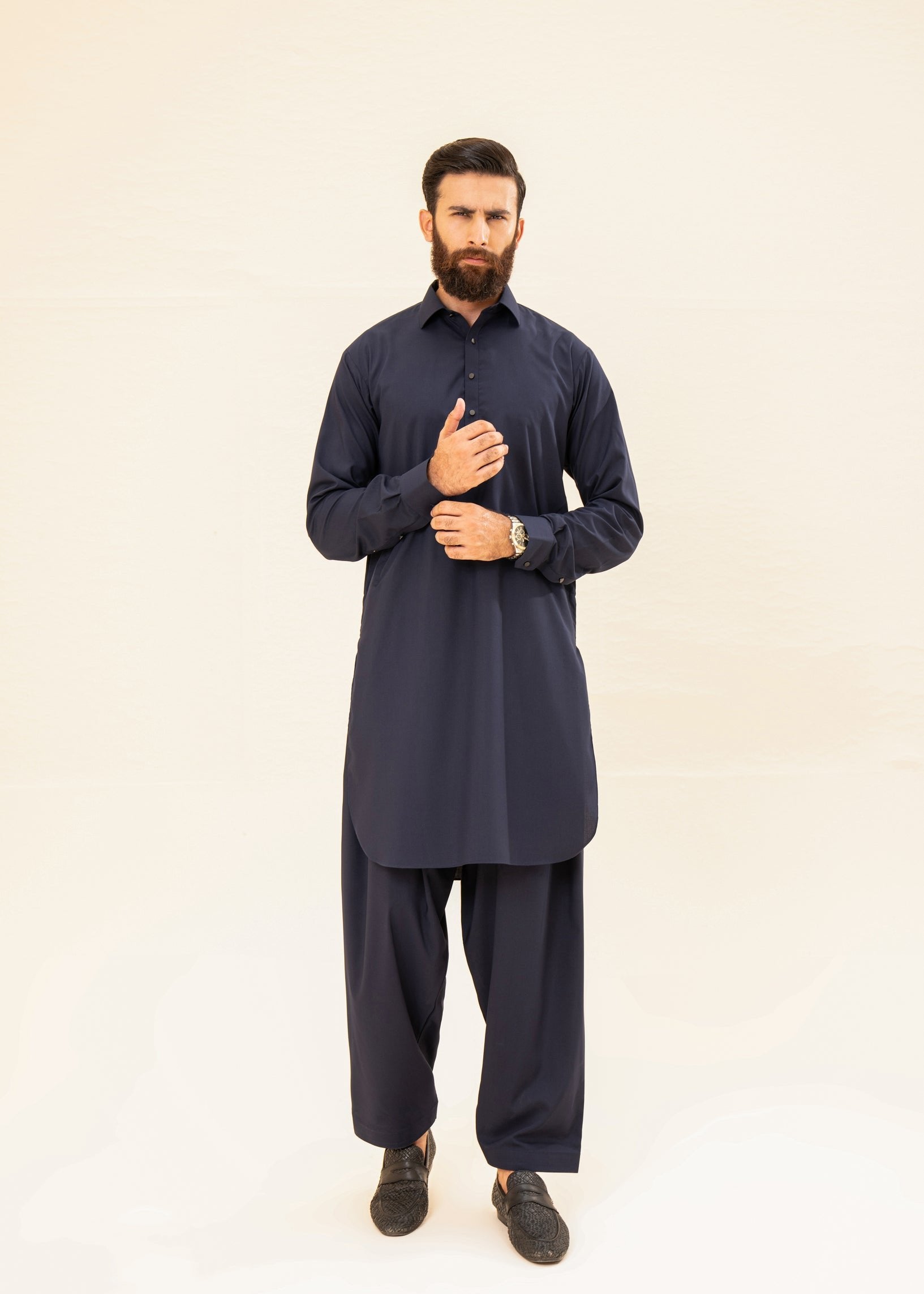 Navy Blue Kameez shalwar