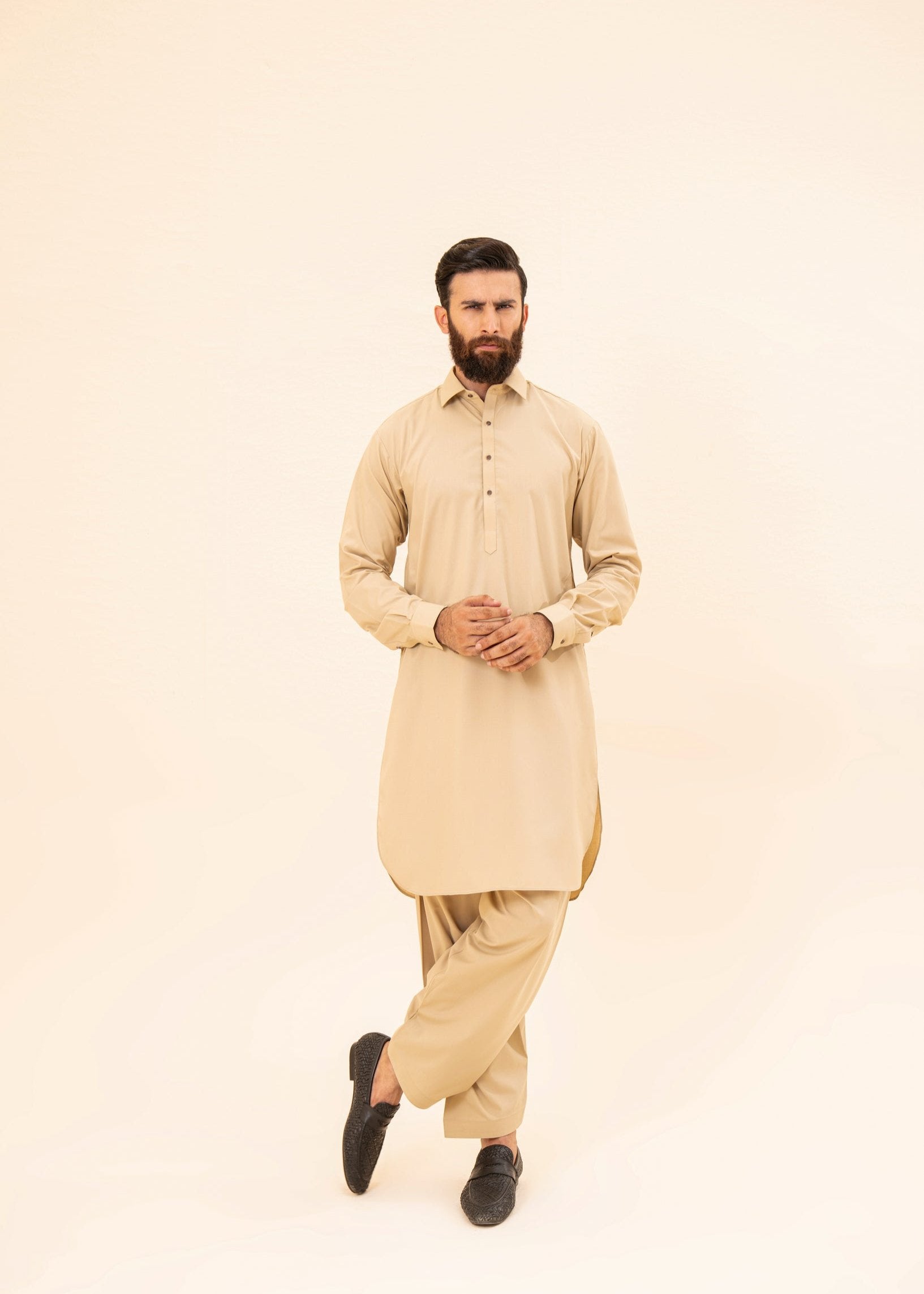 Ivory Kurta Trouser/Shalwar - Men