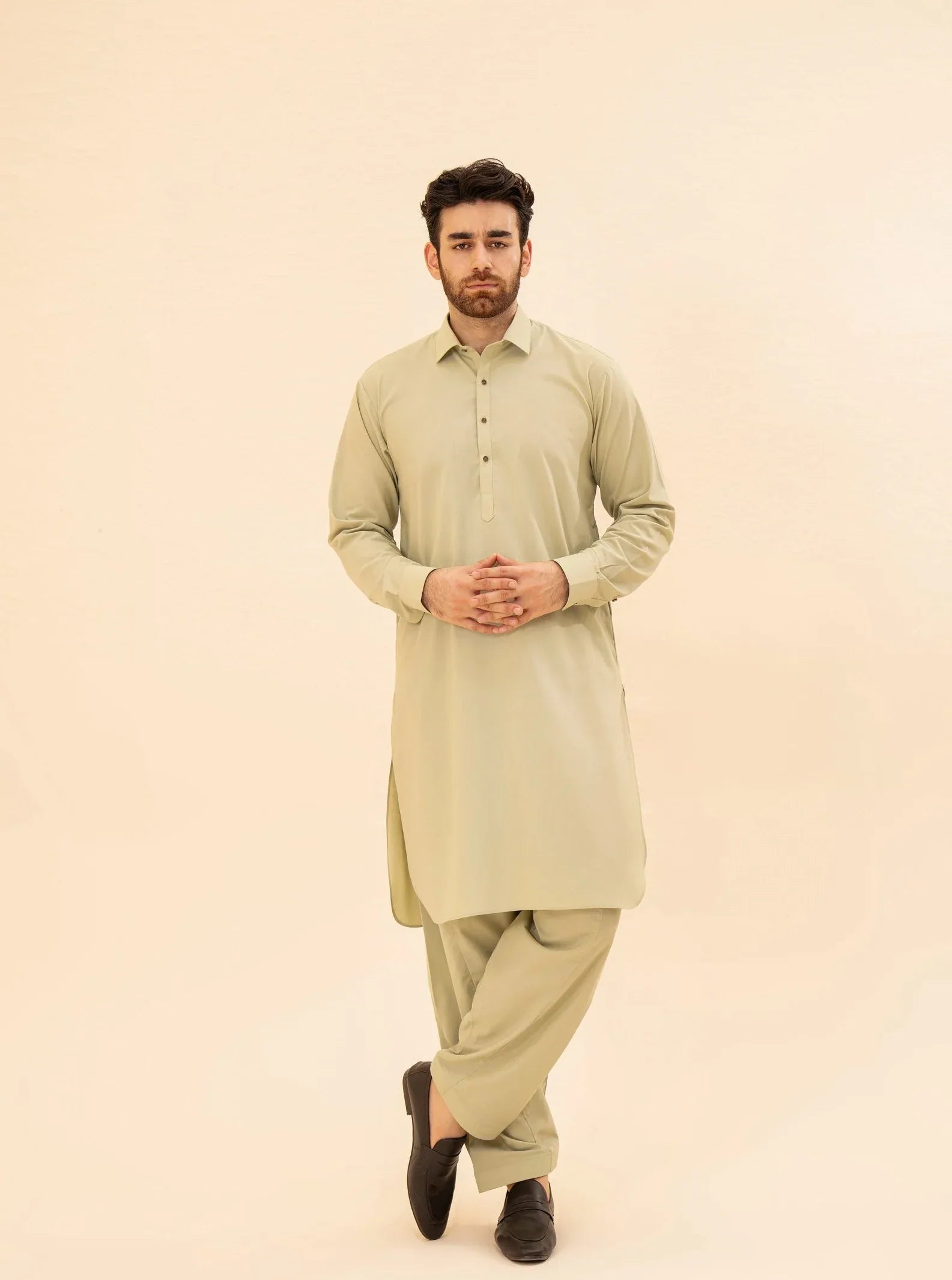 Mint French Collar Kameez Shalwar - Men - Muraqsh -- Menswear