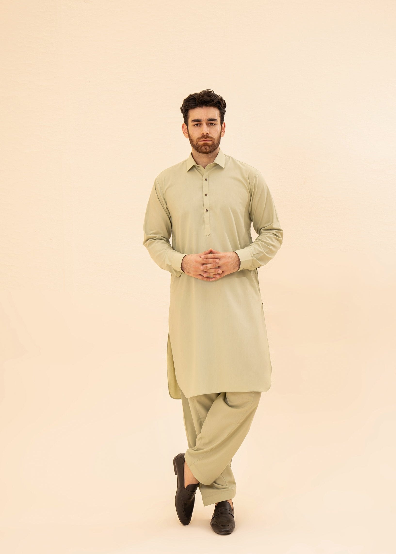 Mint Kurta Trouser/Shalwar - Men