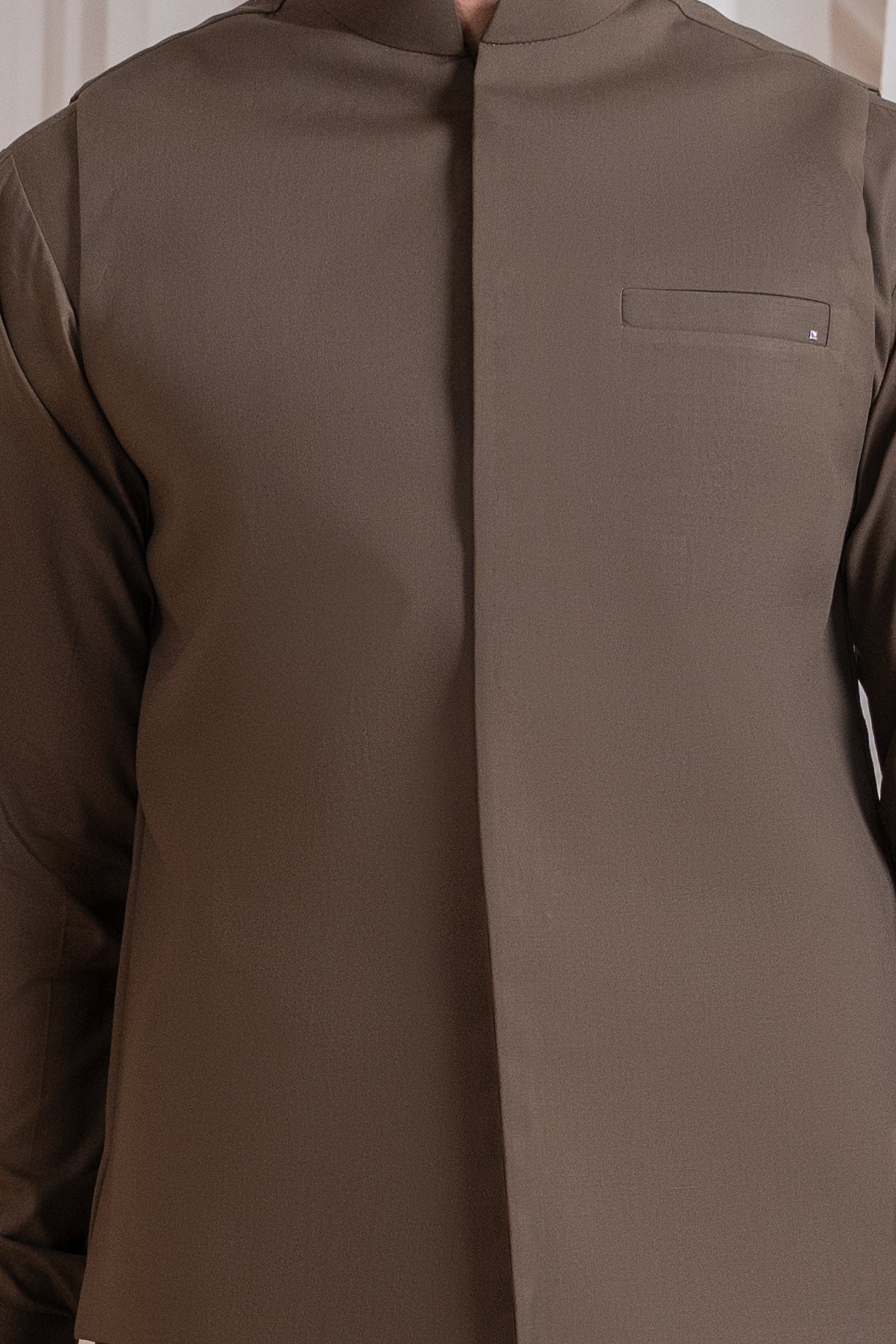 Light Brown Luxury Blended Waistcoat - Straigth Cut - Men