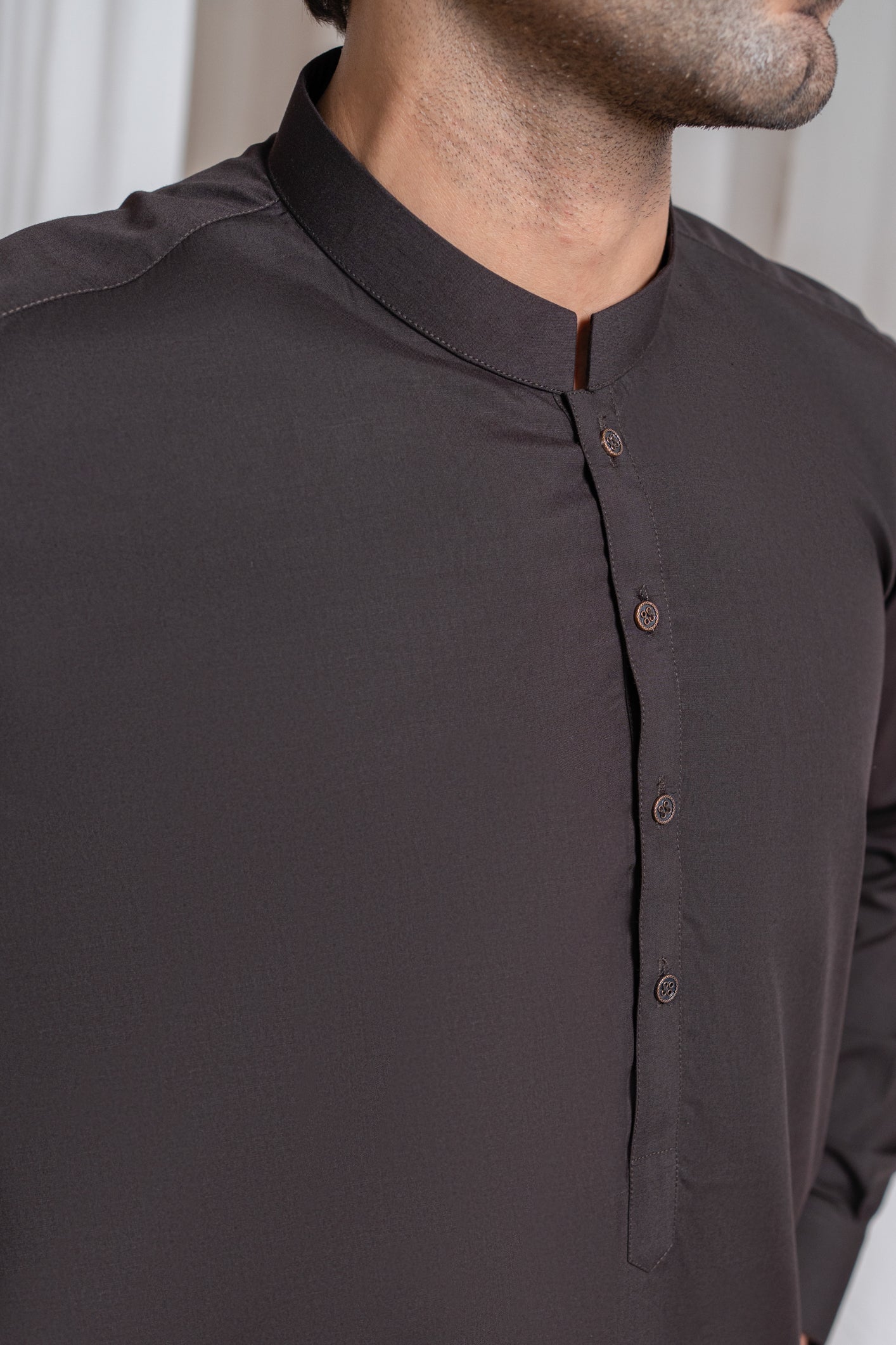 dark brown kameez shalwar