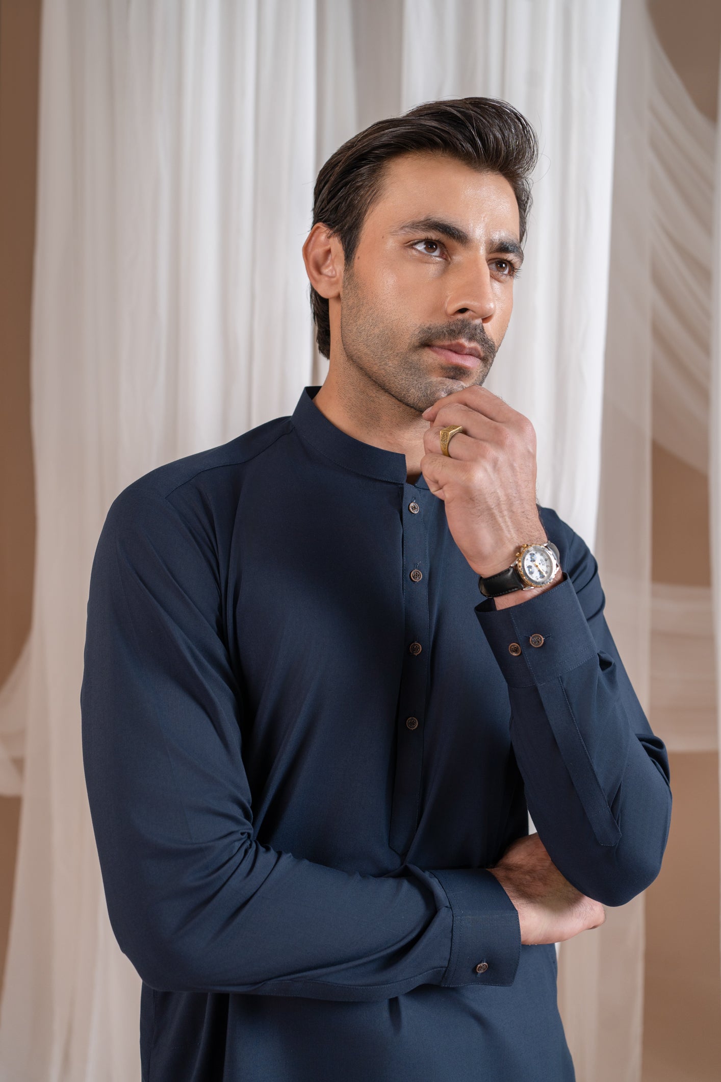 Navy Blue Kameez shalwar