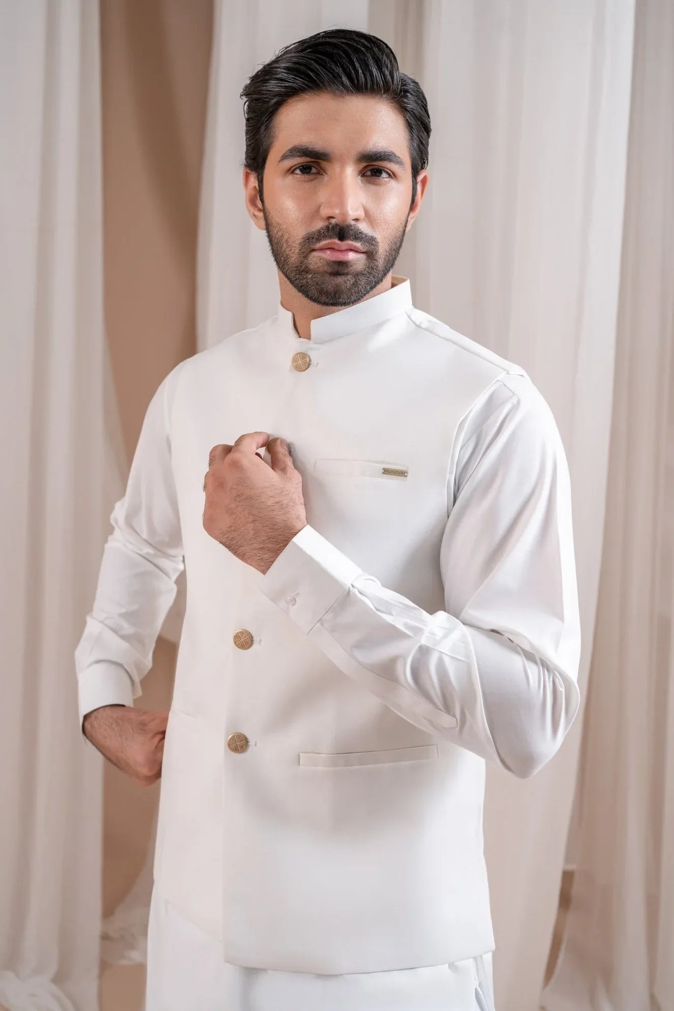 Off White suiting waistcoat for men