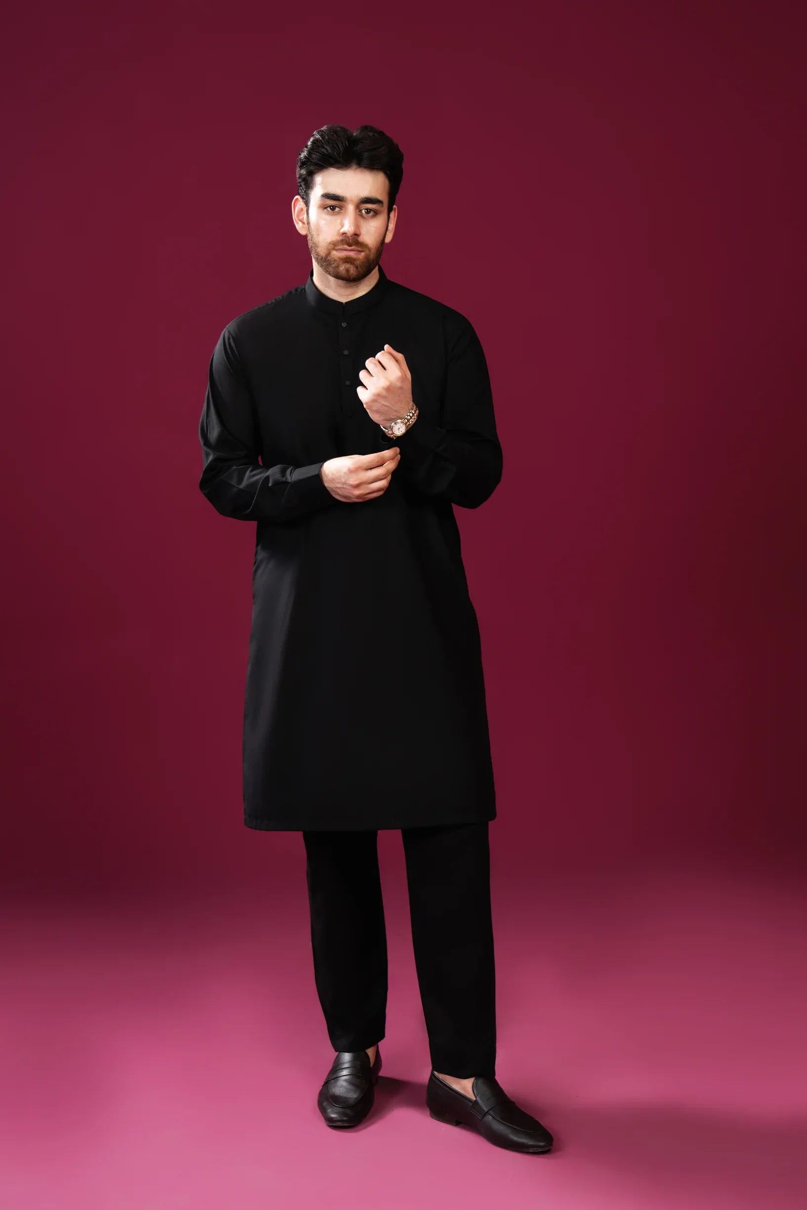 Crow Black Kameez Shalwar for Men