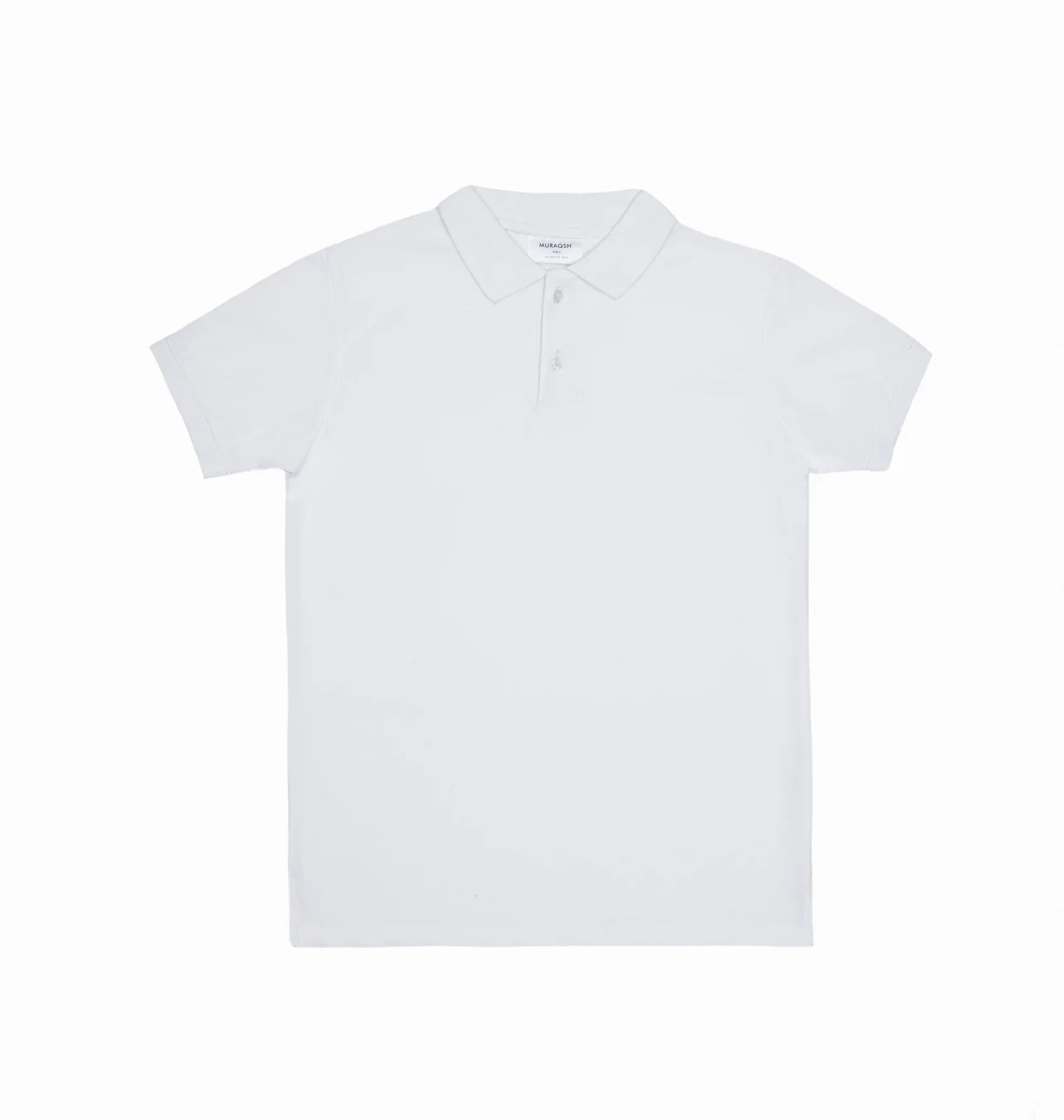 White Basic Polo - Muraqsh -- Men Western