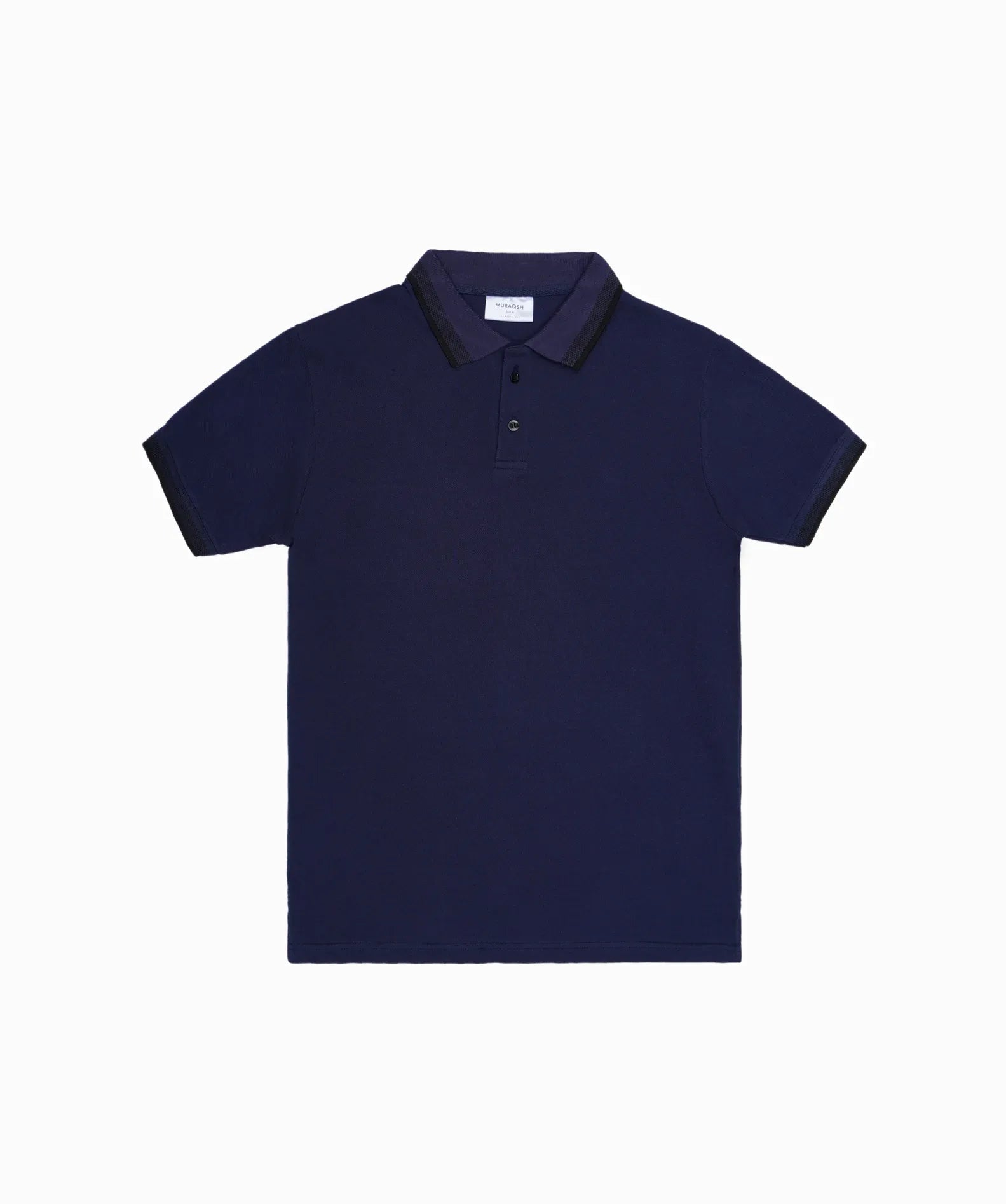 Navy Blue Basic Polo - Men - Muraqsh -- Men Western