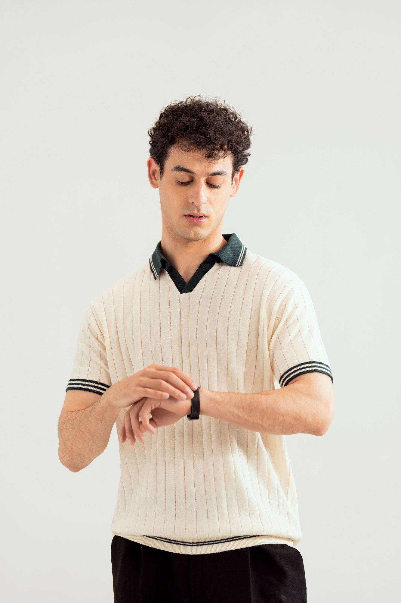 White Heritage Knitted Polo - Men