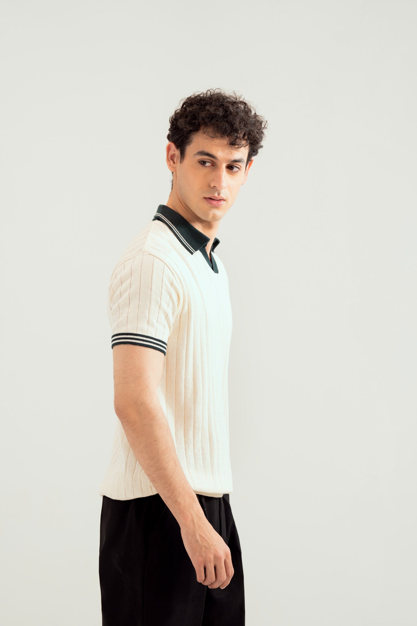 White Heritage Knitted Polo - Men