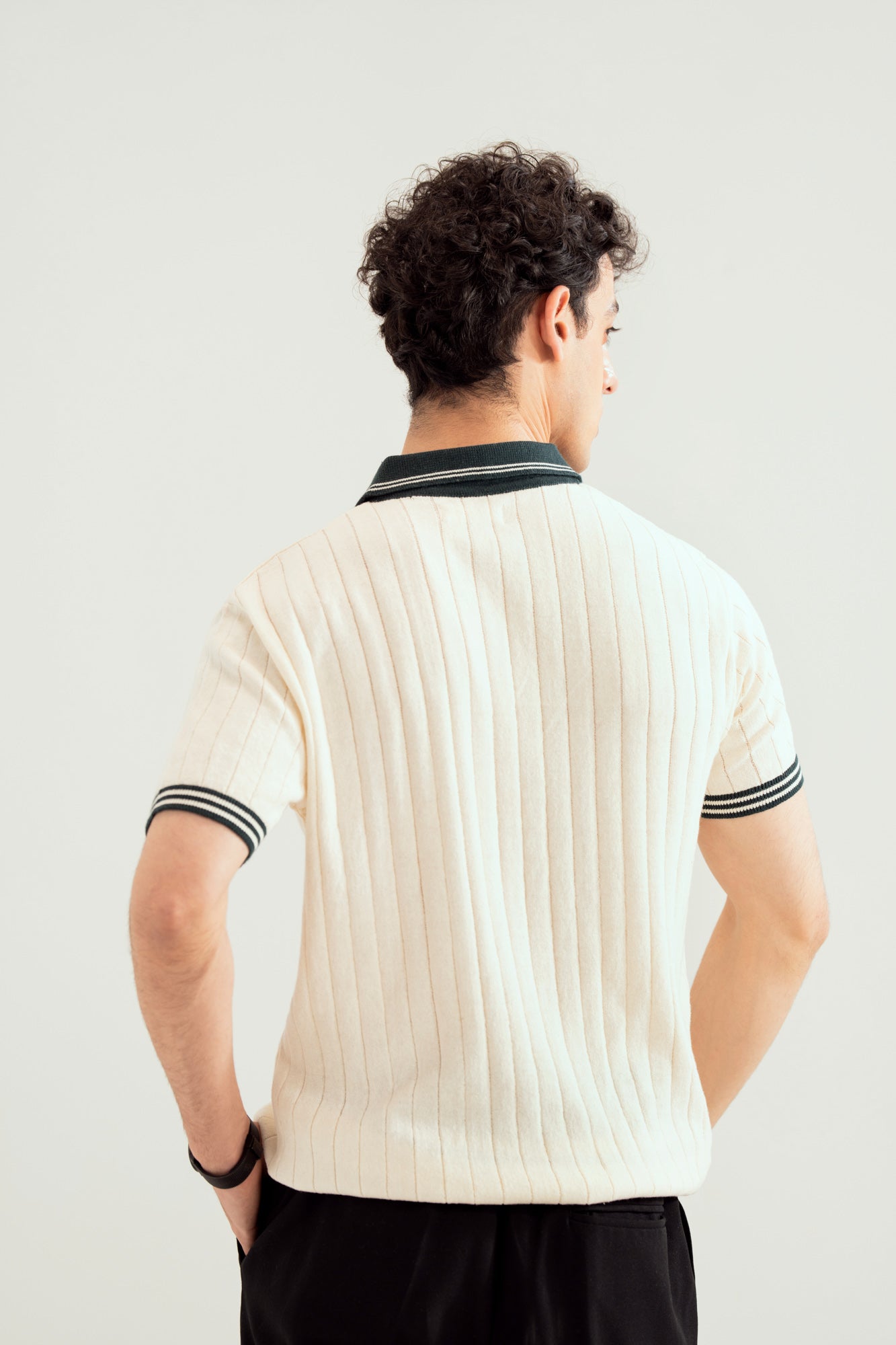 White Heritage Knitted Polo - Men