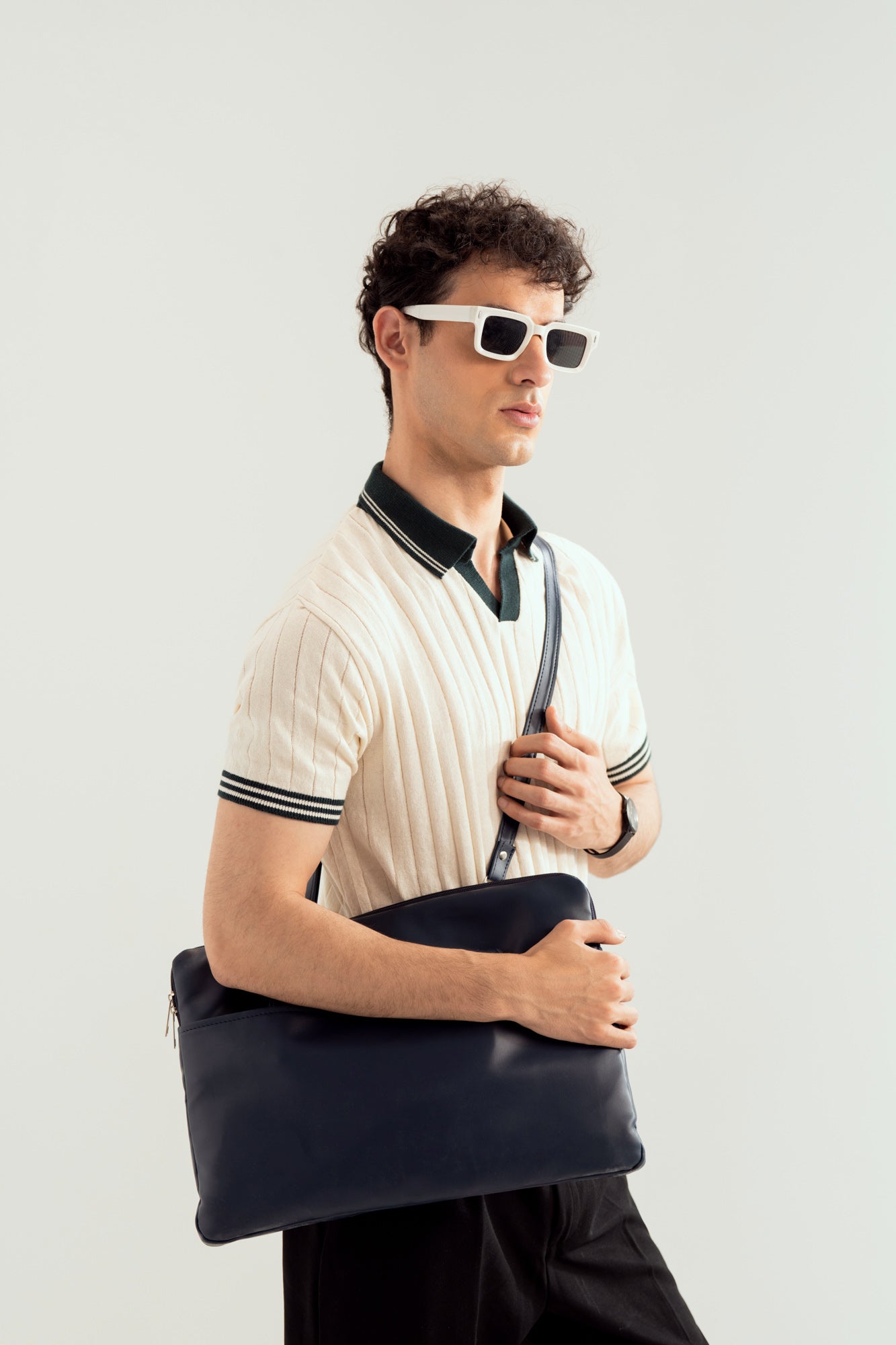 White Heritage Knitted Polo - Men