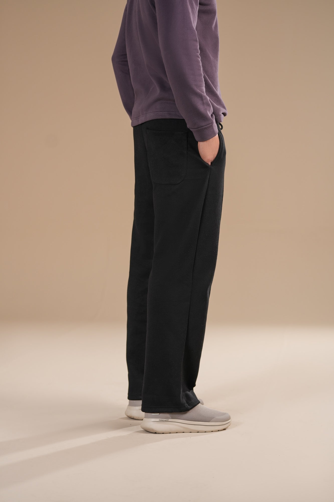 Black Fleece Straight Fit Trouser - Men