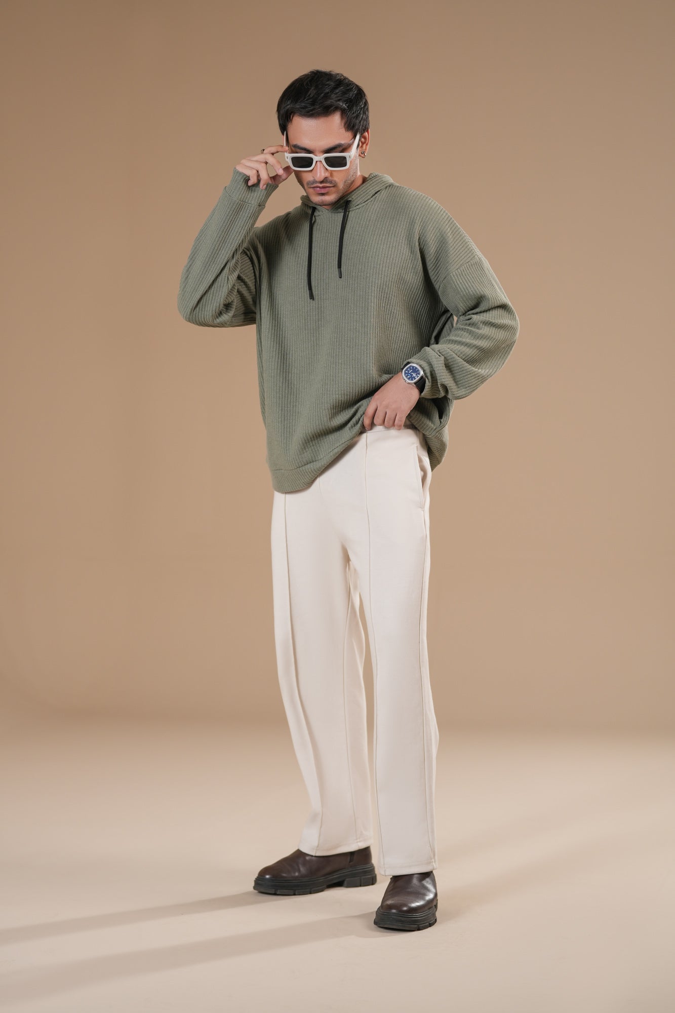 Off White Interlock Straight Fit Trouser - Men