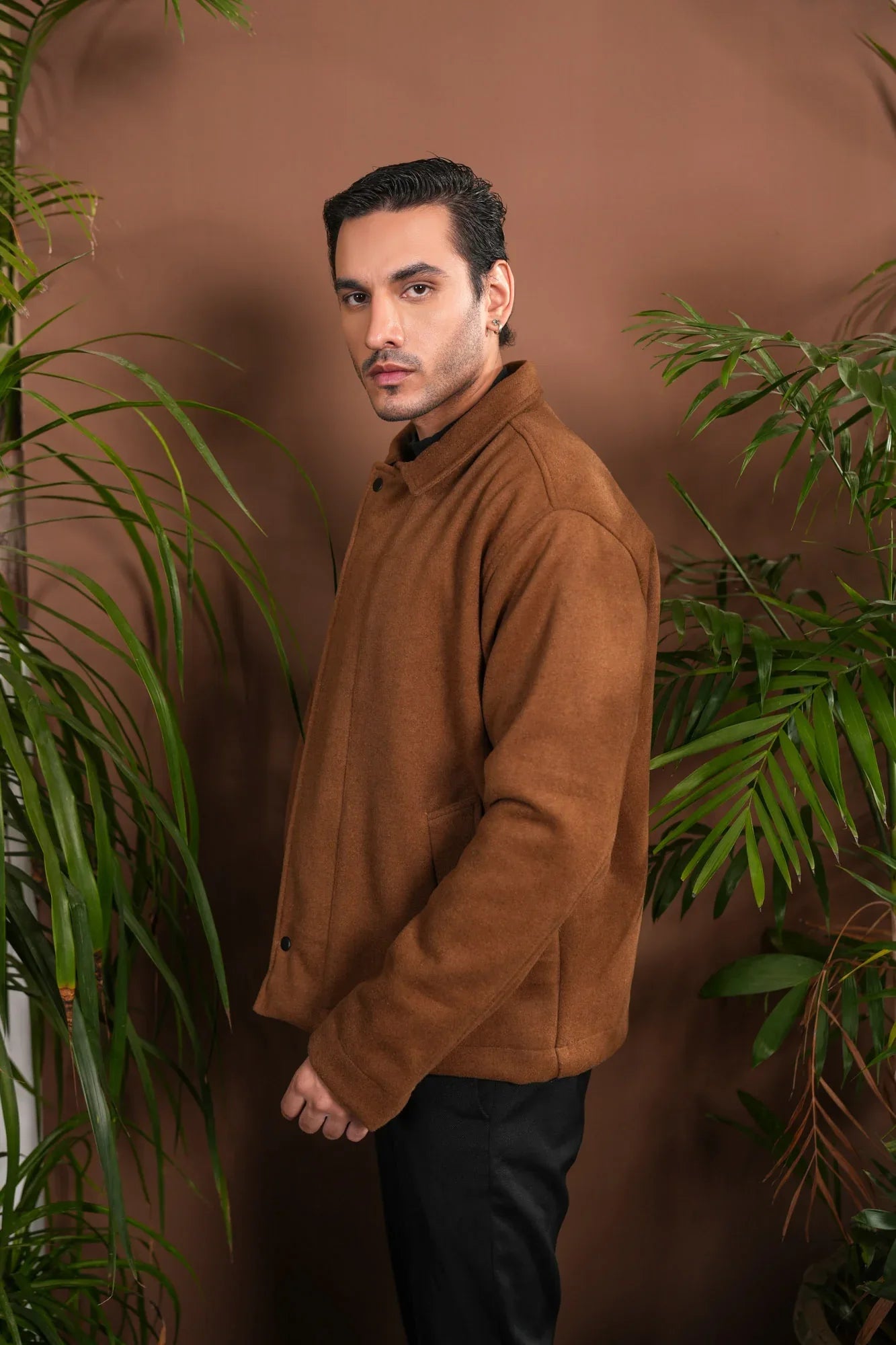 Camel Tailored Wool Coat - Men - Muraqsh -- Men Western