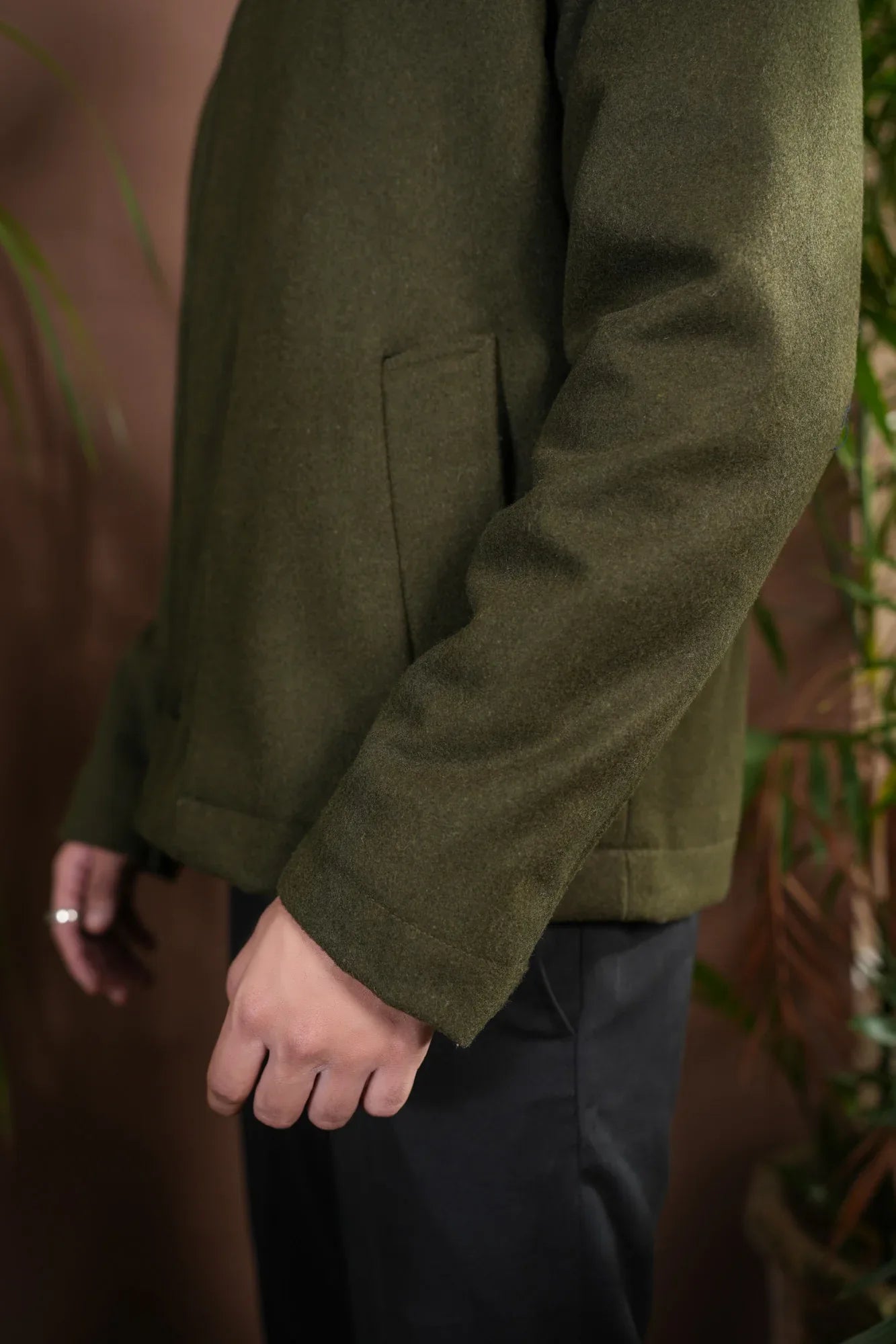 Dark Green Tailored Wool Coat - Men - Muraqsh -- Men Western