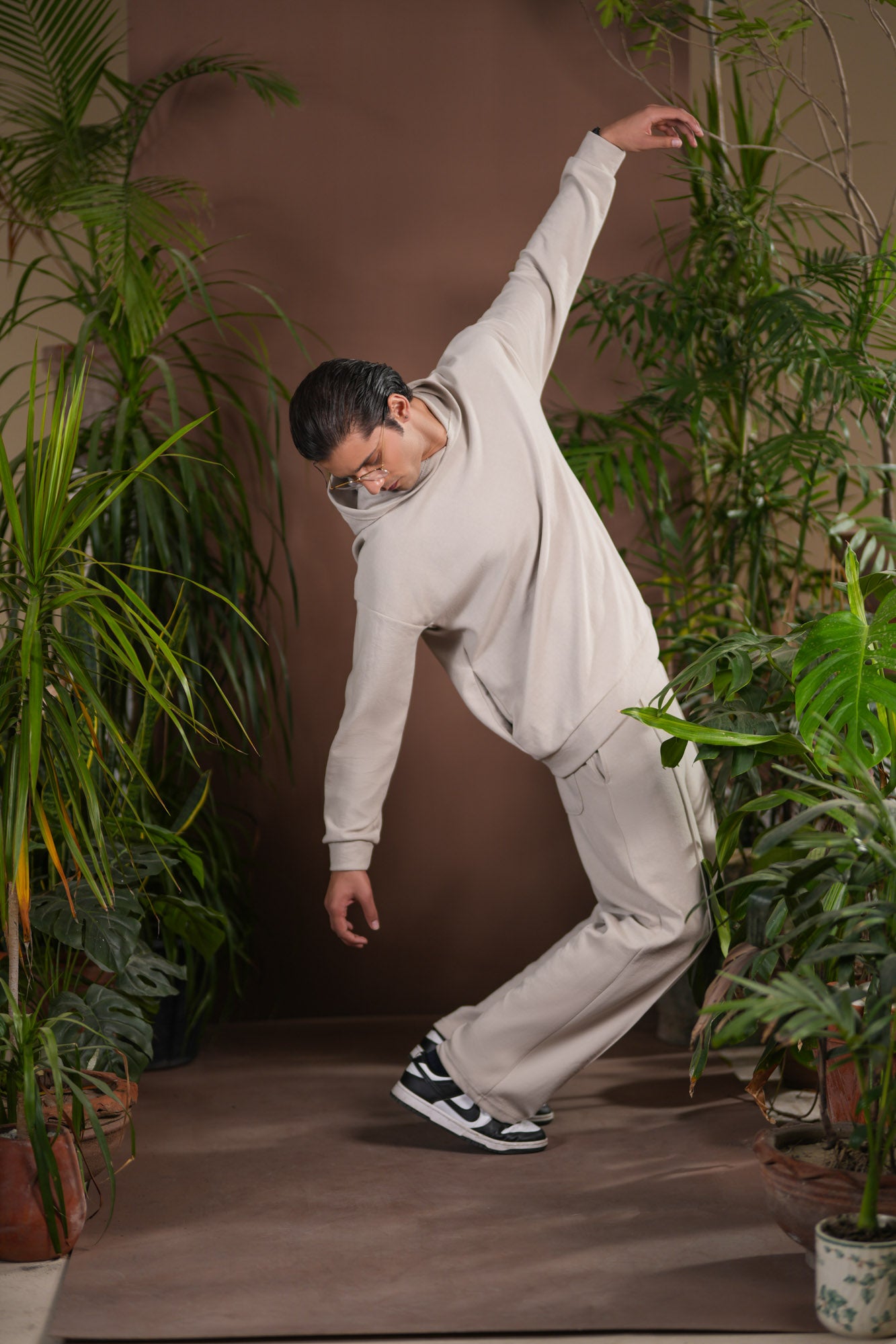 Ecru White Interlock Coord Set - 2PC - Men