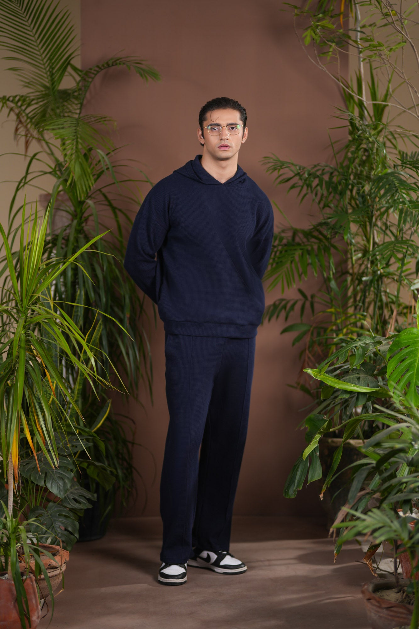 Navy Blue Waffle Coord Set - 2PC - Men