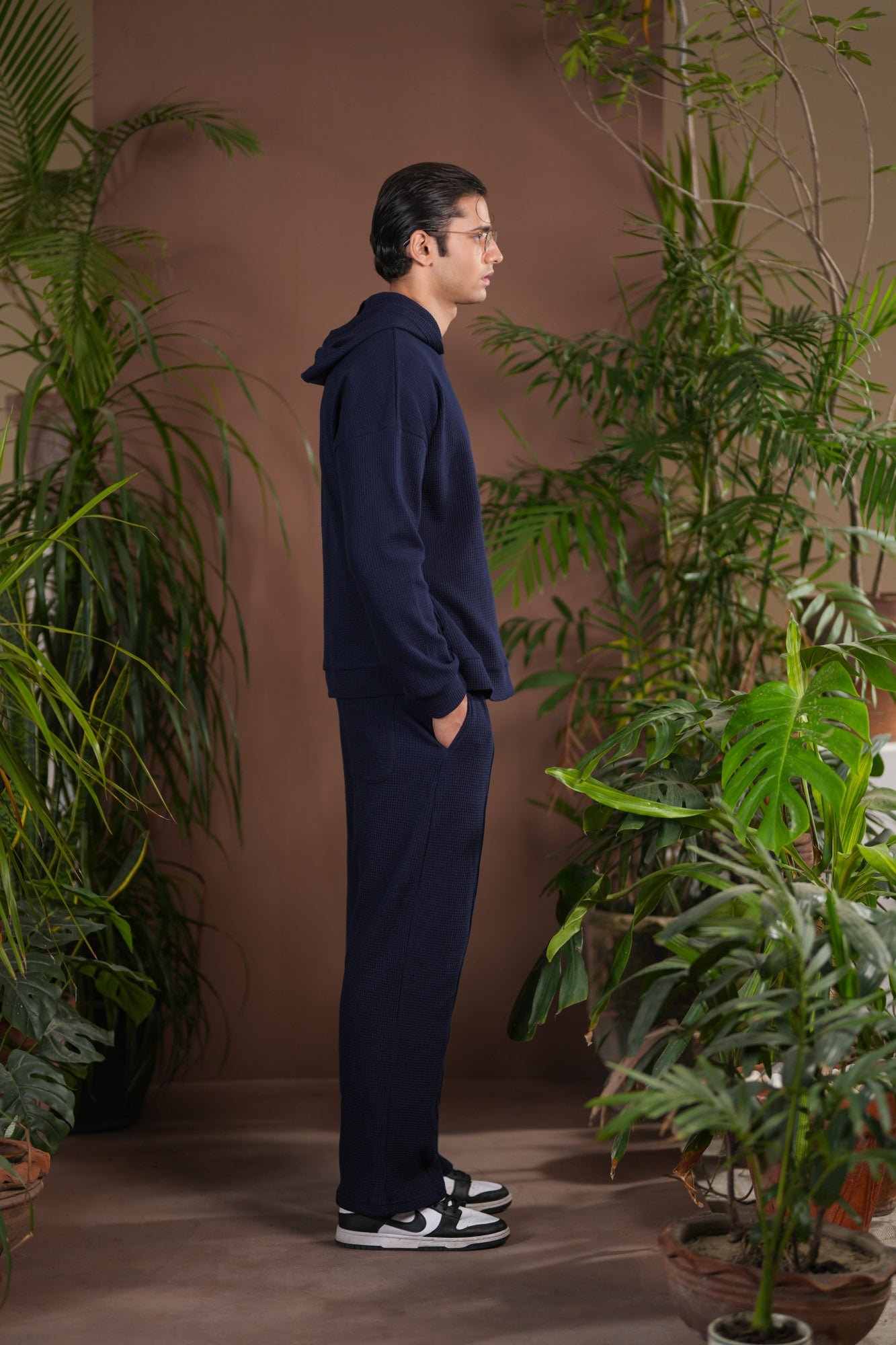 Navy Blue Waffle Coord Set - 2PC - Men