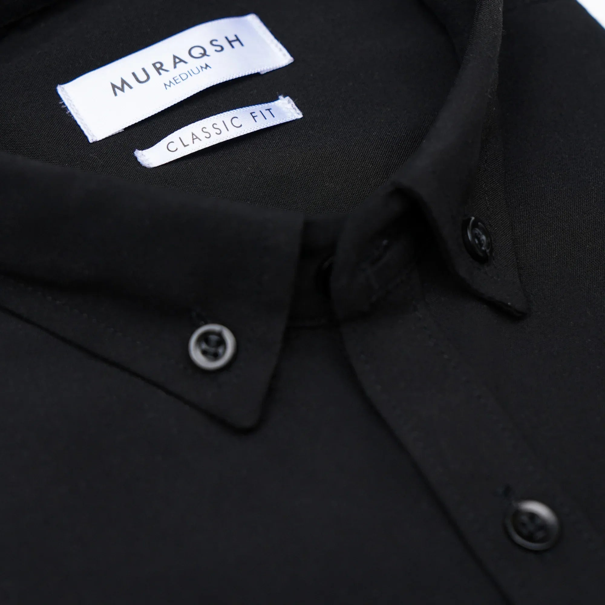 Black Plain Casual Shirt - Men - Muraqsh -- Menswear
