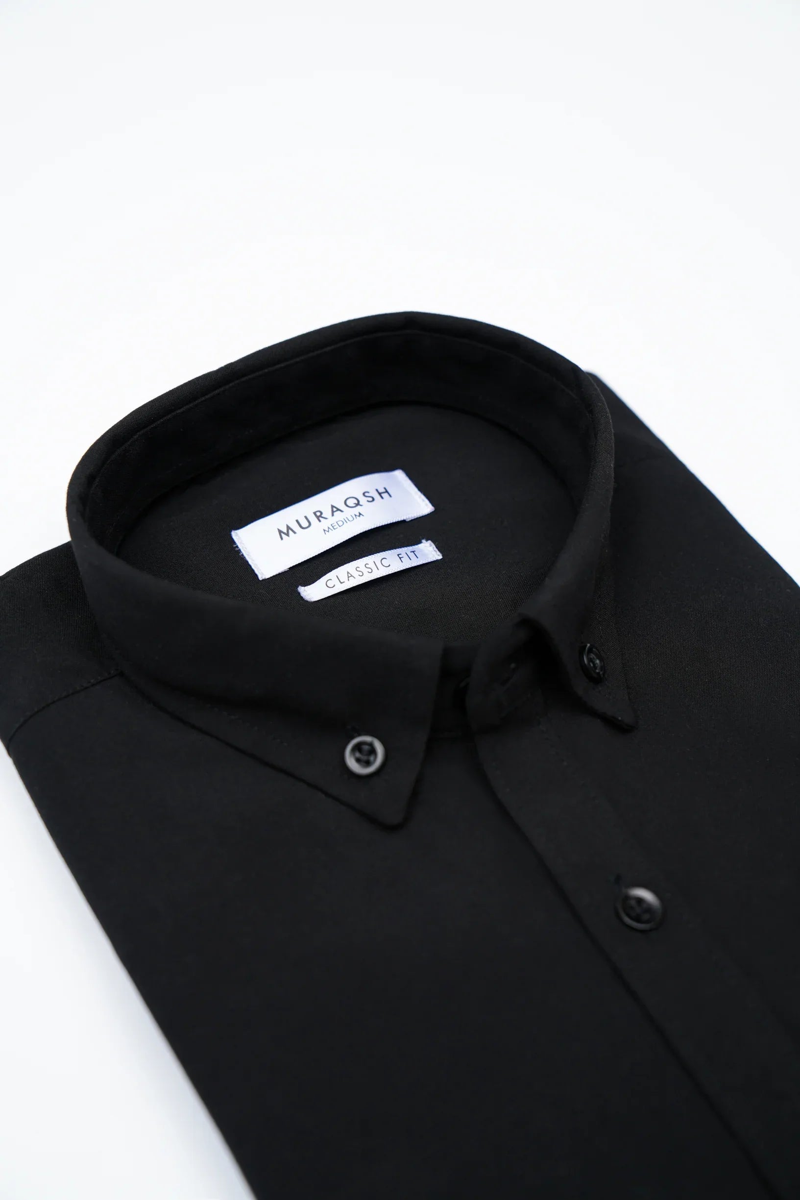 Black Plain Casual Shirt - Men - Muraqsh -- Menswear