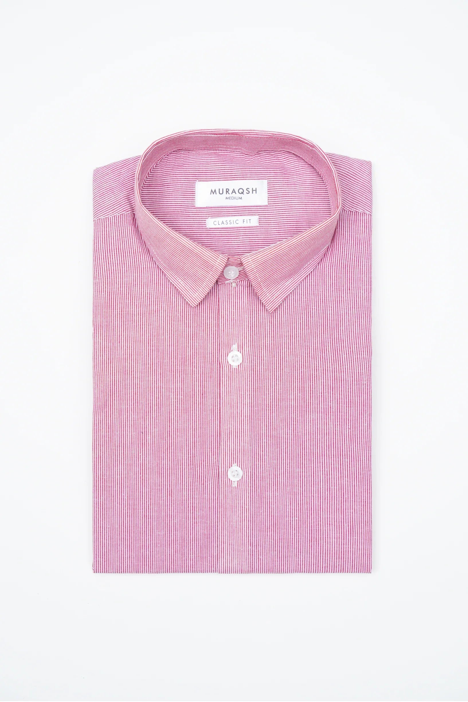 Red Striped Formal Shirt