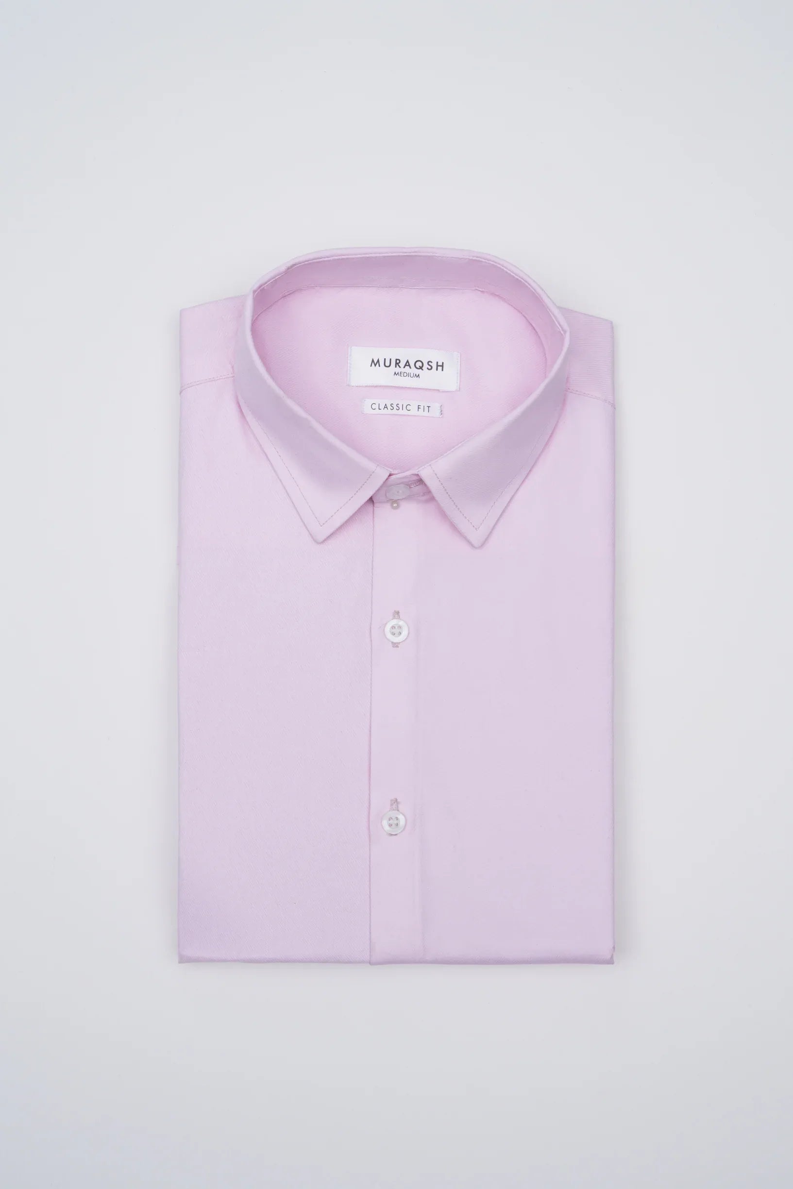 Tea Pink Textured Formal Shirt - Men - Muraqsh -- Menswear
